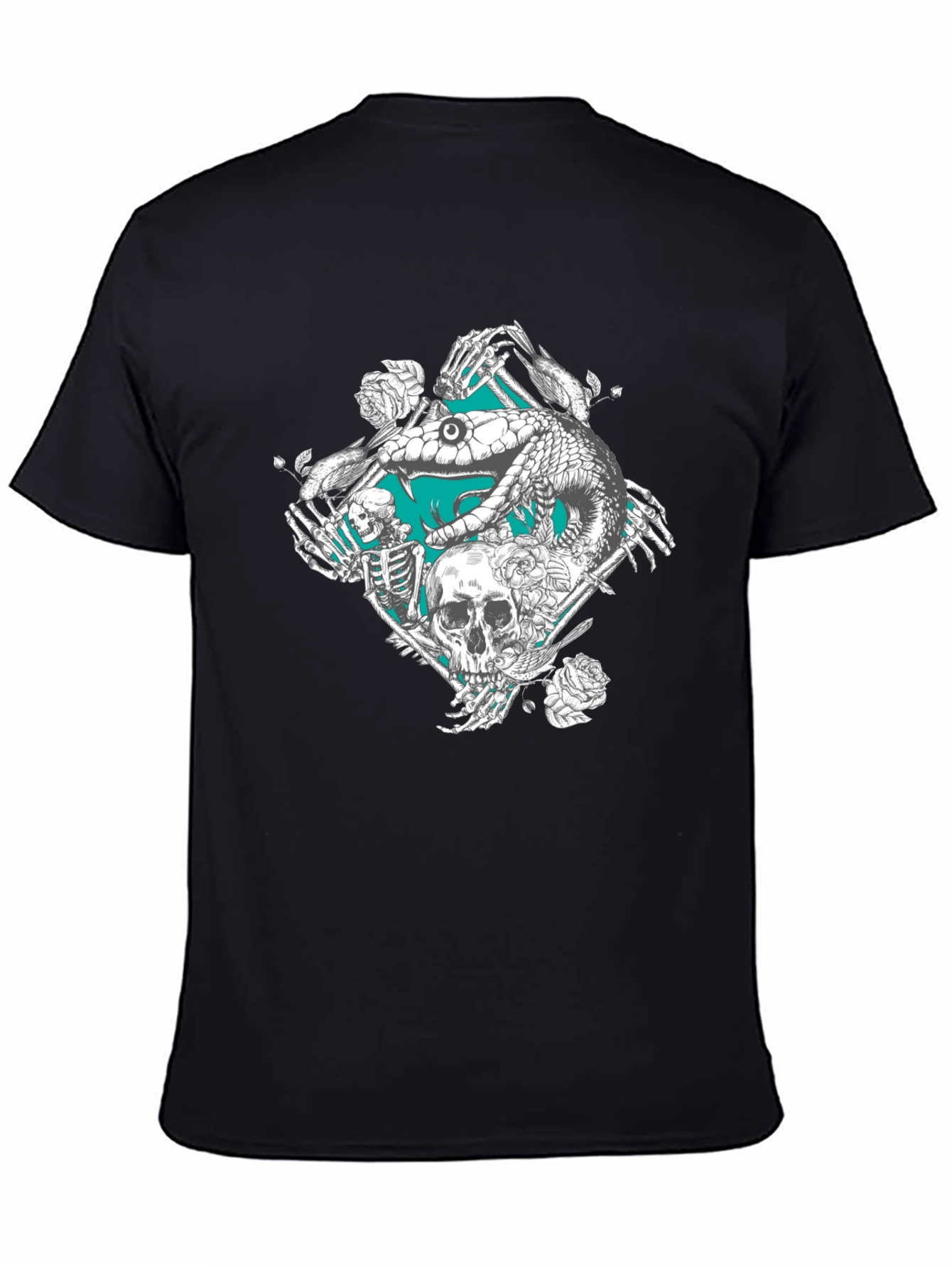 Skull & Snake Graphic Tee - Deathly Cool