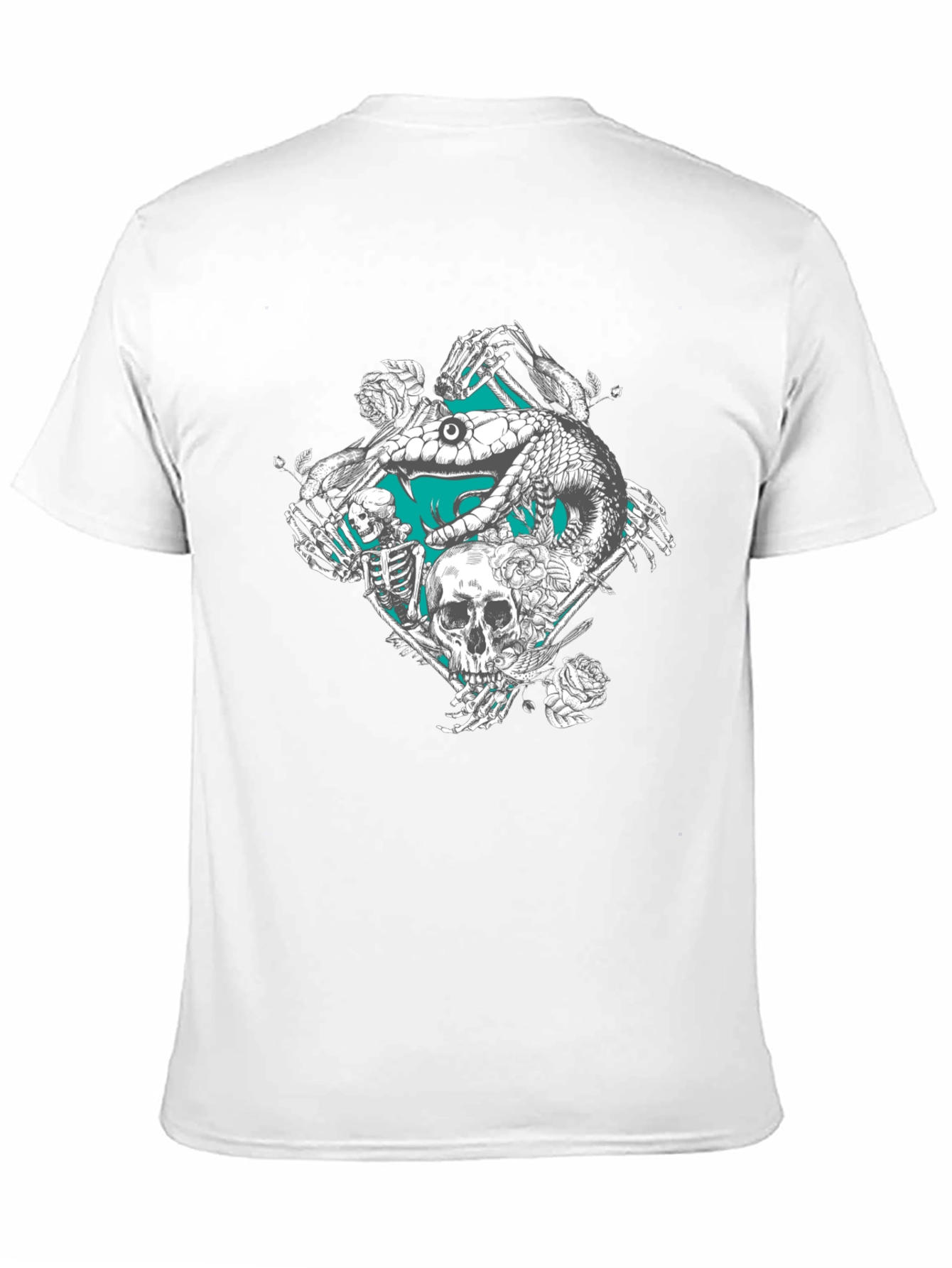 Skull & Snake Graphic Tee - Deathly Cool