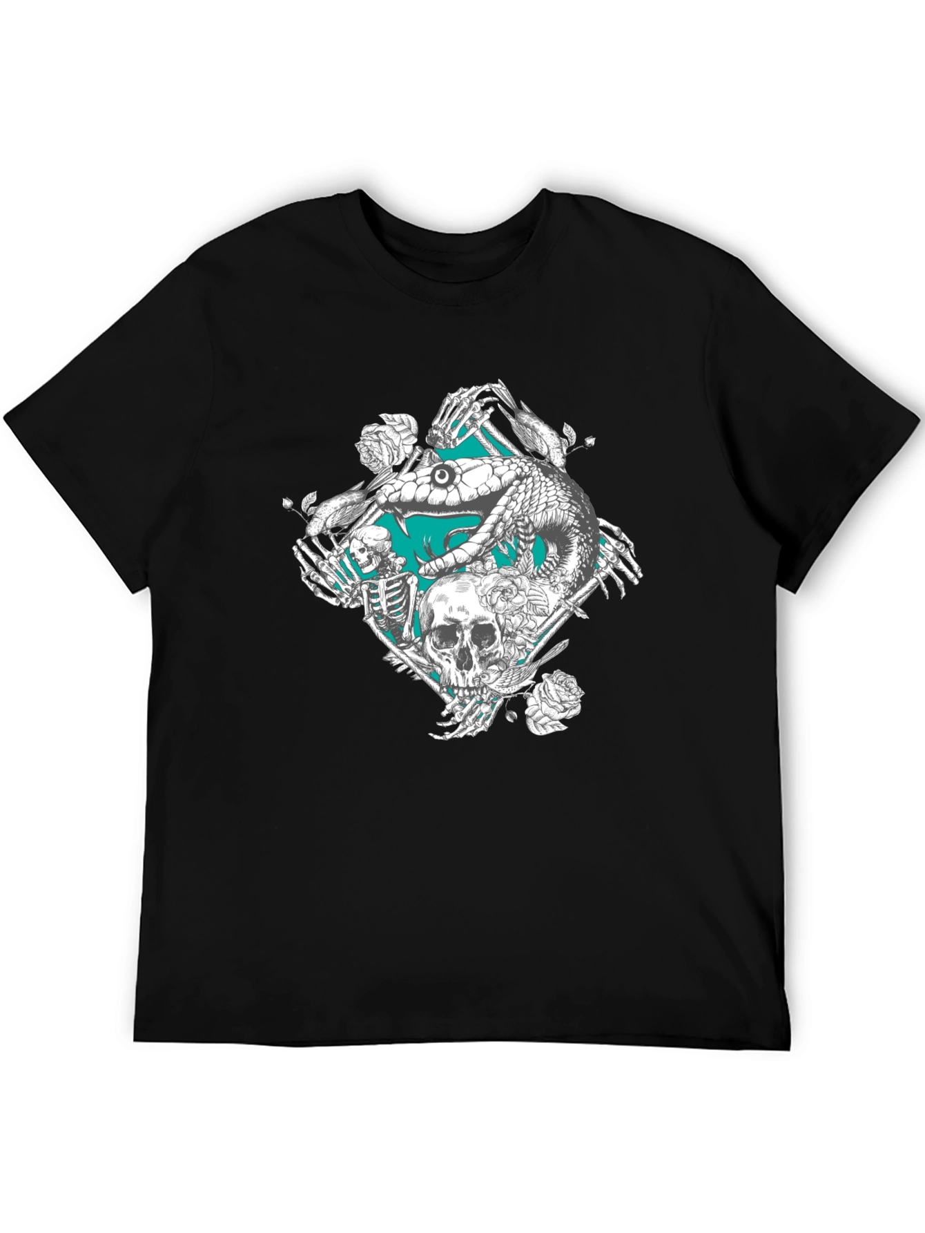 Skull & Snake Graphic Tee - Deathly Cool