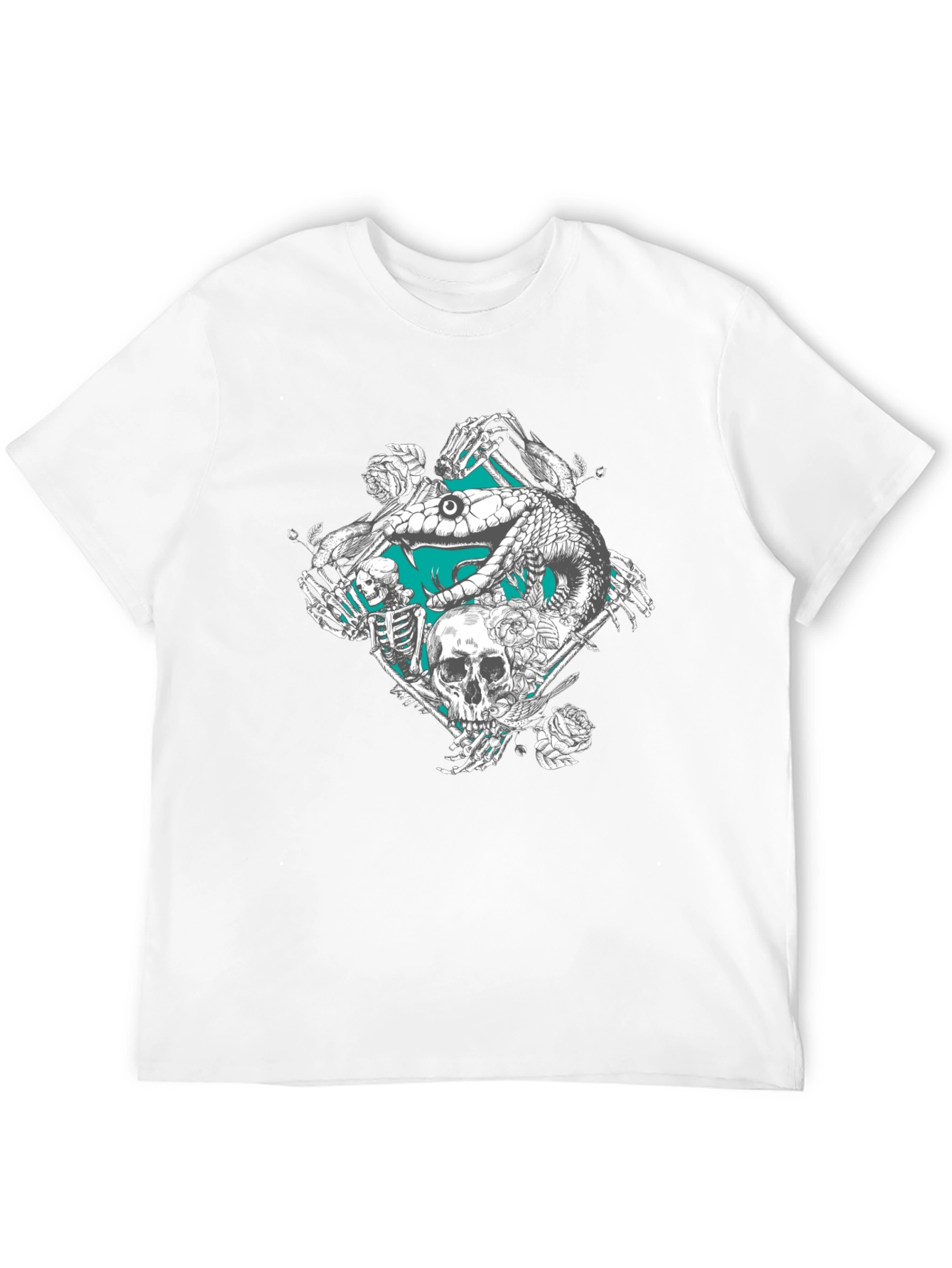 Skull & Snake Graphic Tee - Deathly Cool