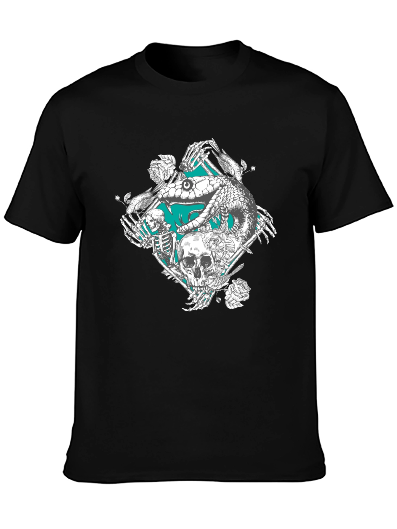 Skull & Snake Graphic Tee - Deathly Cool