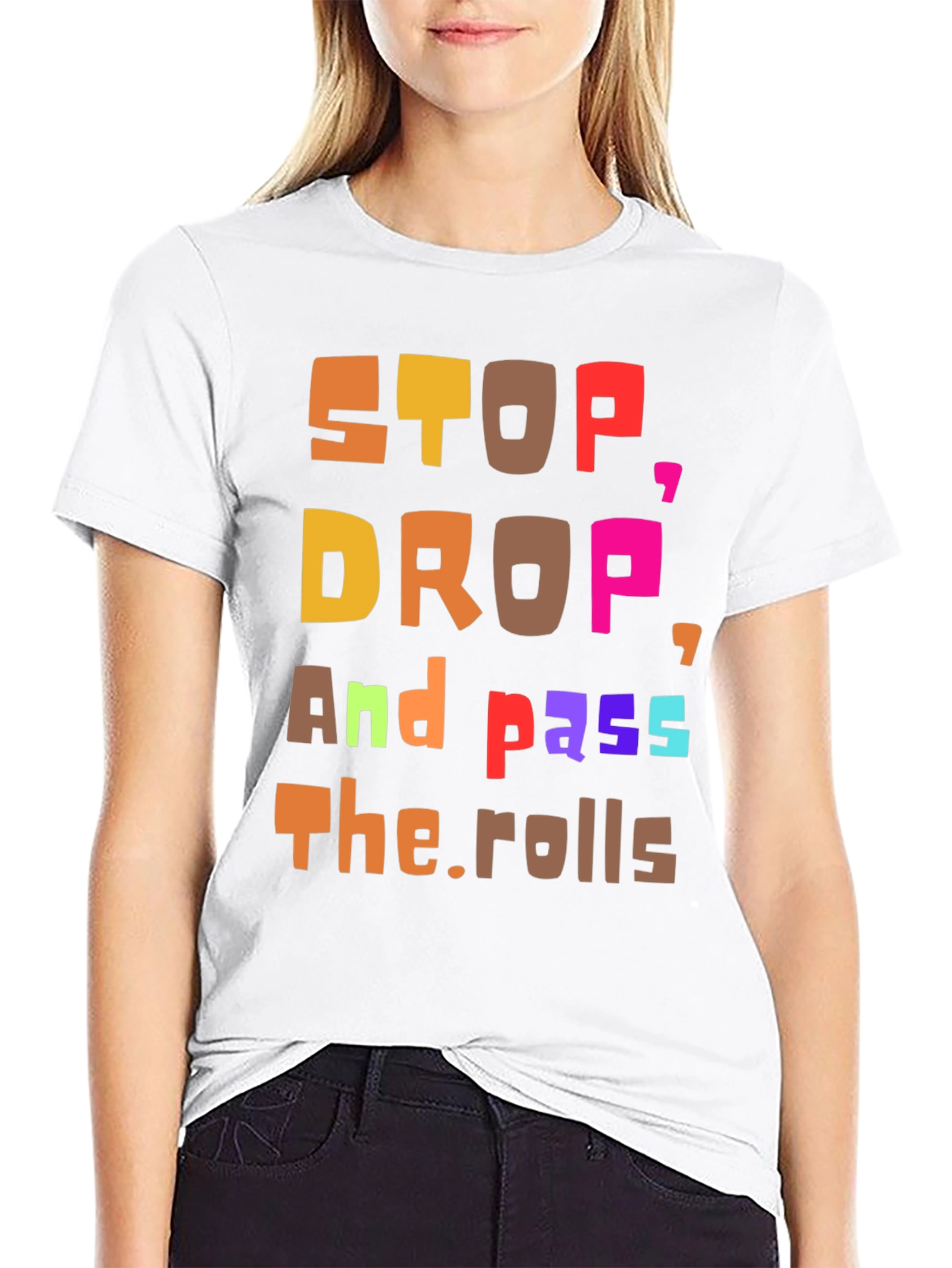 Stop Drop and Pass the Rolls Graphic Tee