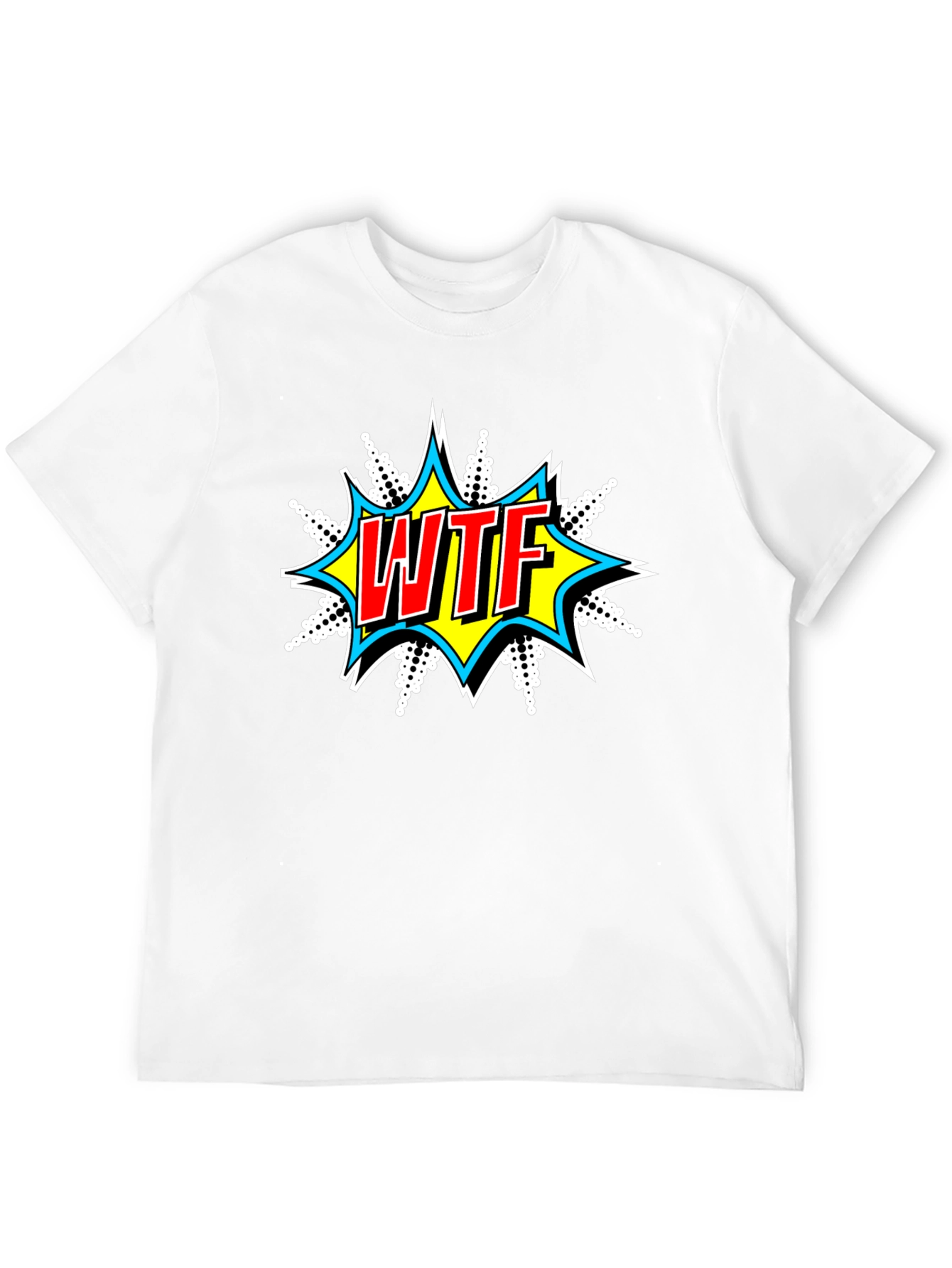 WTF Graphic Print Crew Neck T-Shirt