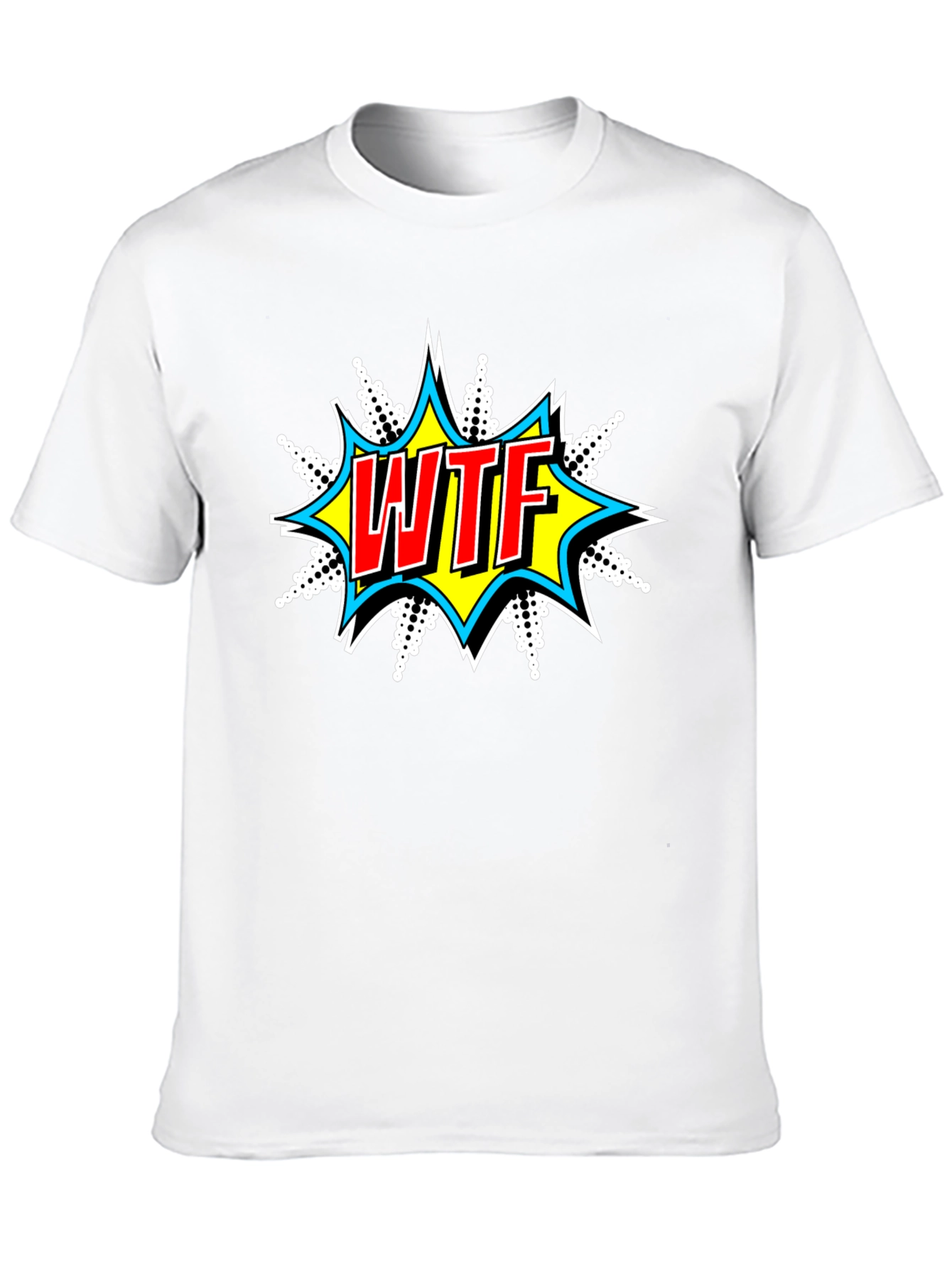WTF Graphic Print Crew Neck T-Shirt