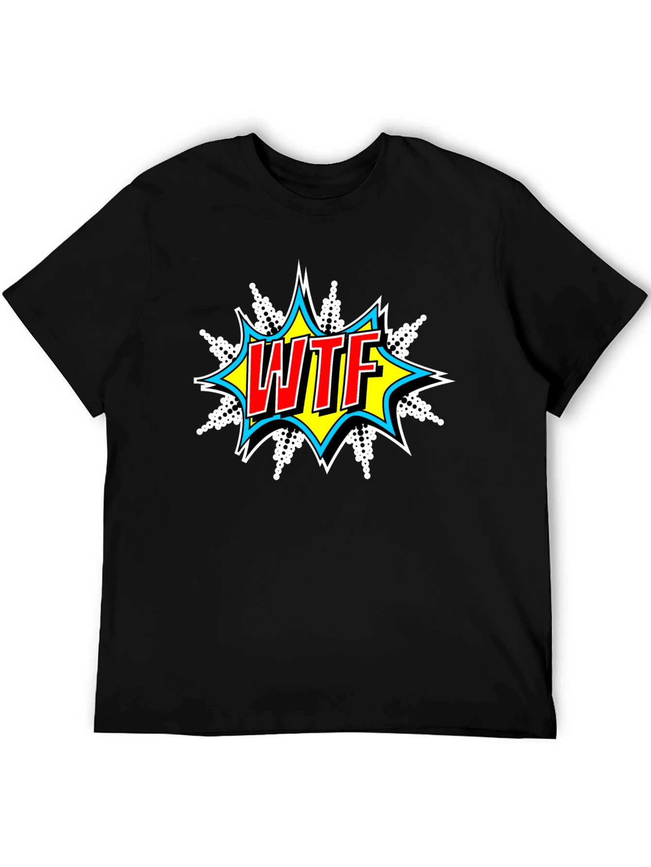 WTF Graphic Print Crew Neck T-Shirt