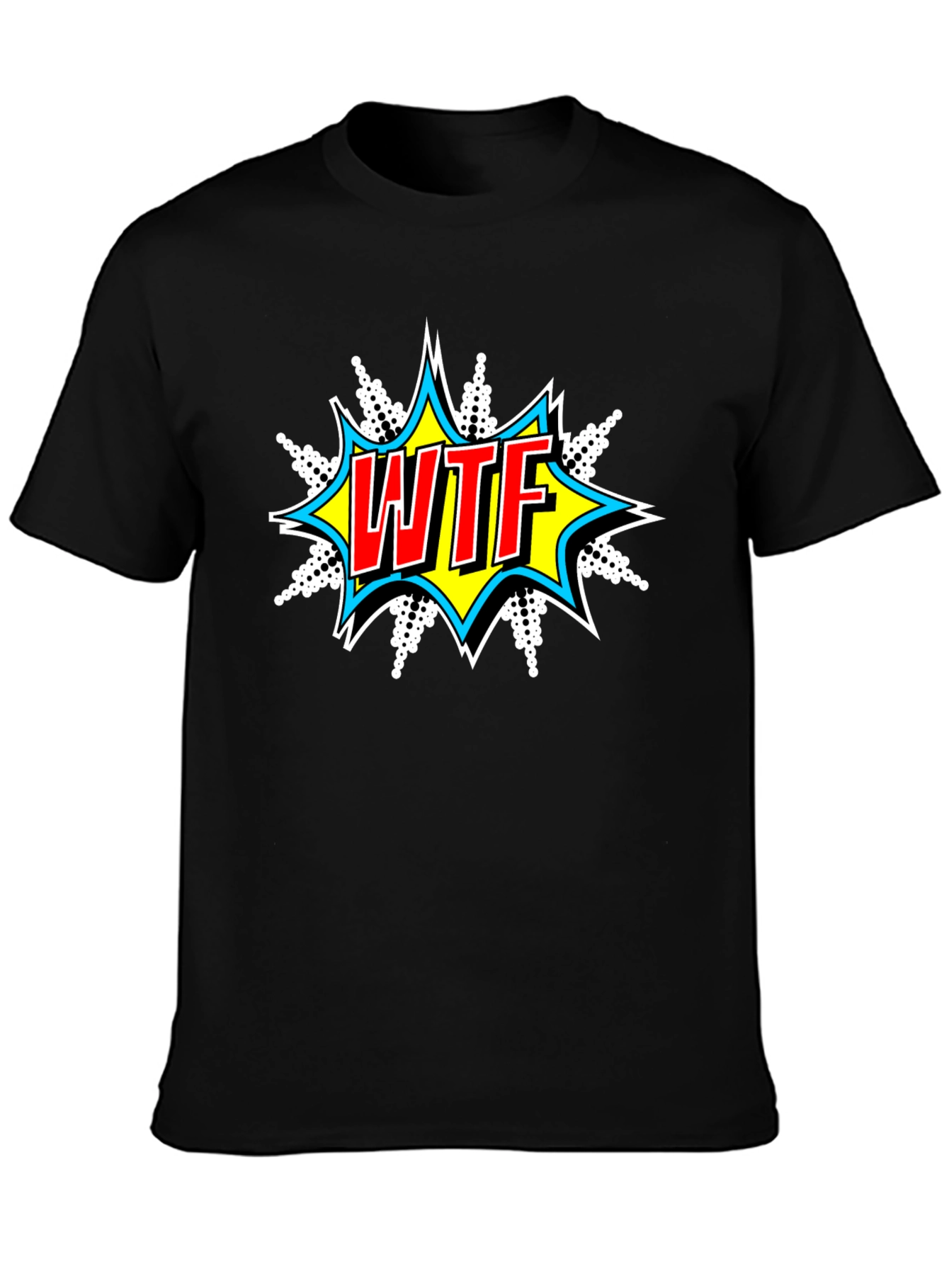 WTF Graphic Print Crew Neck T-Shirt