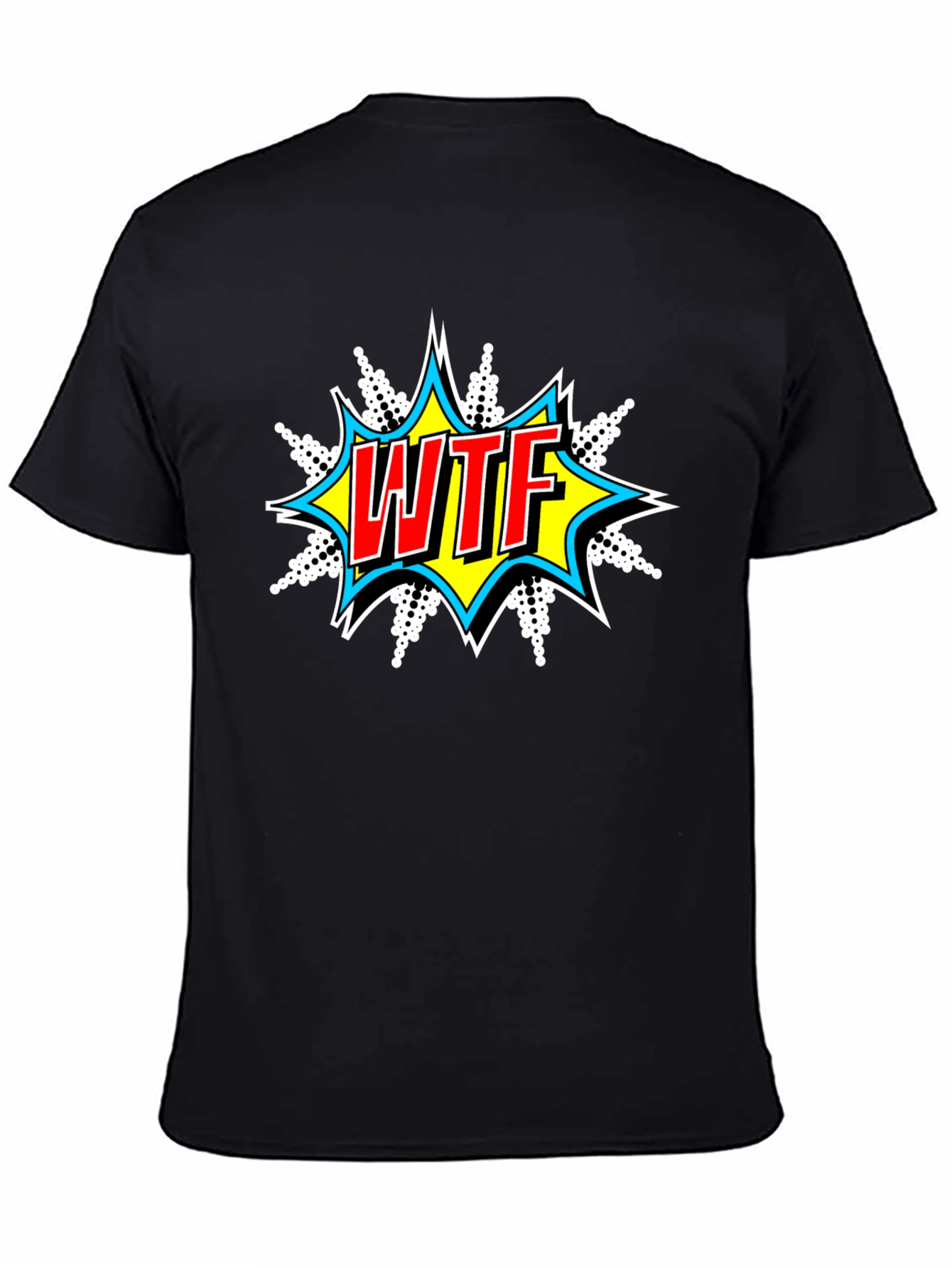 WTF Graphic Print Crew Neck T-Shirt