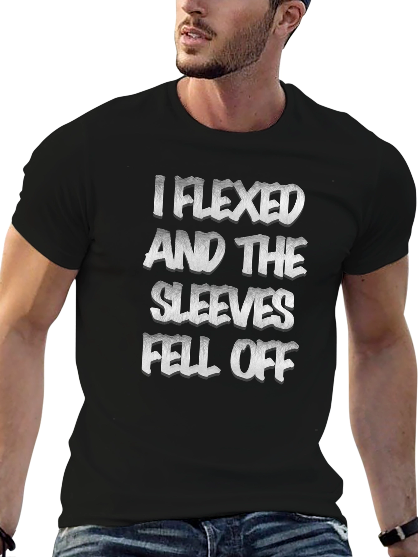 I Flexed Sleeves Fell Off Graphic Tee