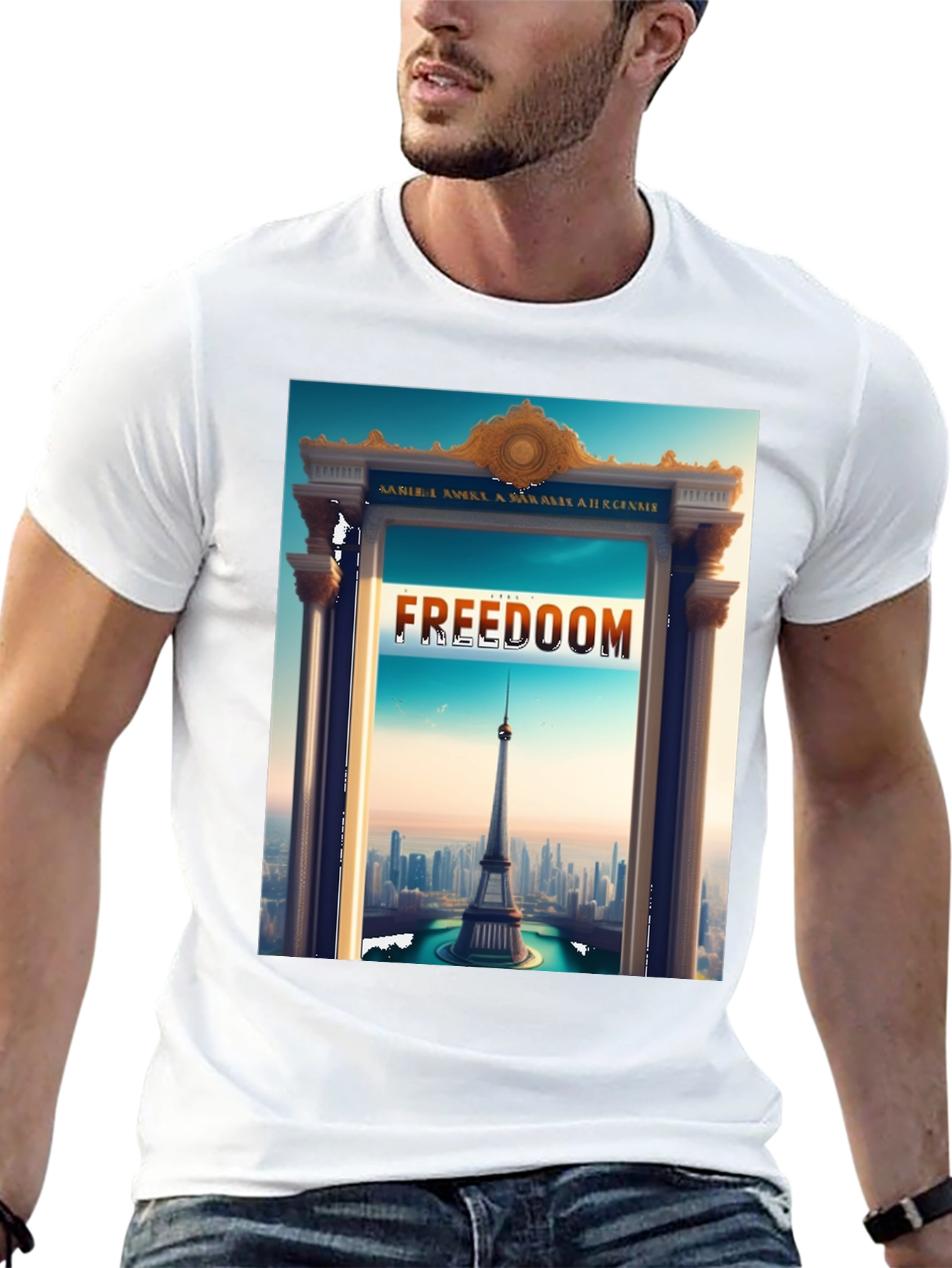 Freedom Tower Graphic Tee - Stylish Statement Shirt