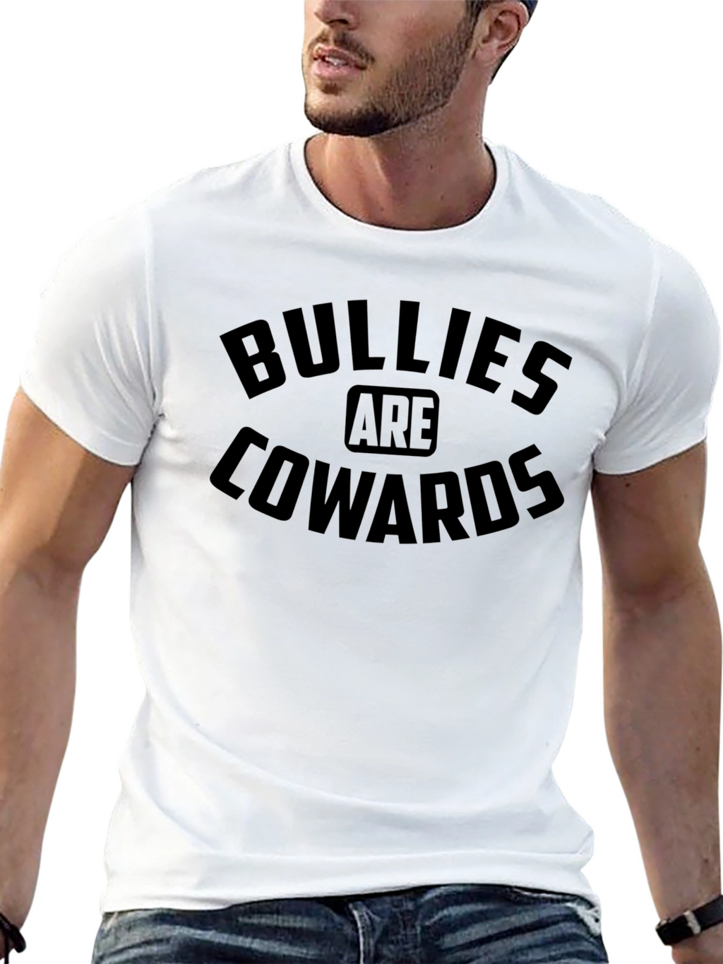 Bullies Are Cowards Black Graphic T-Shirt