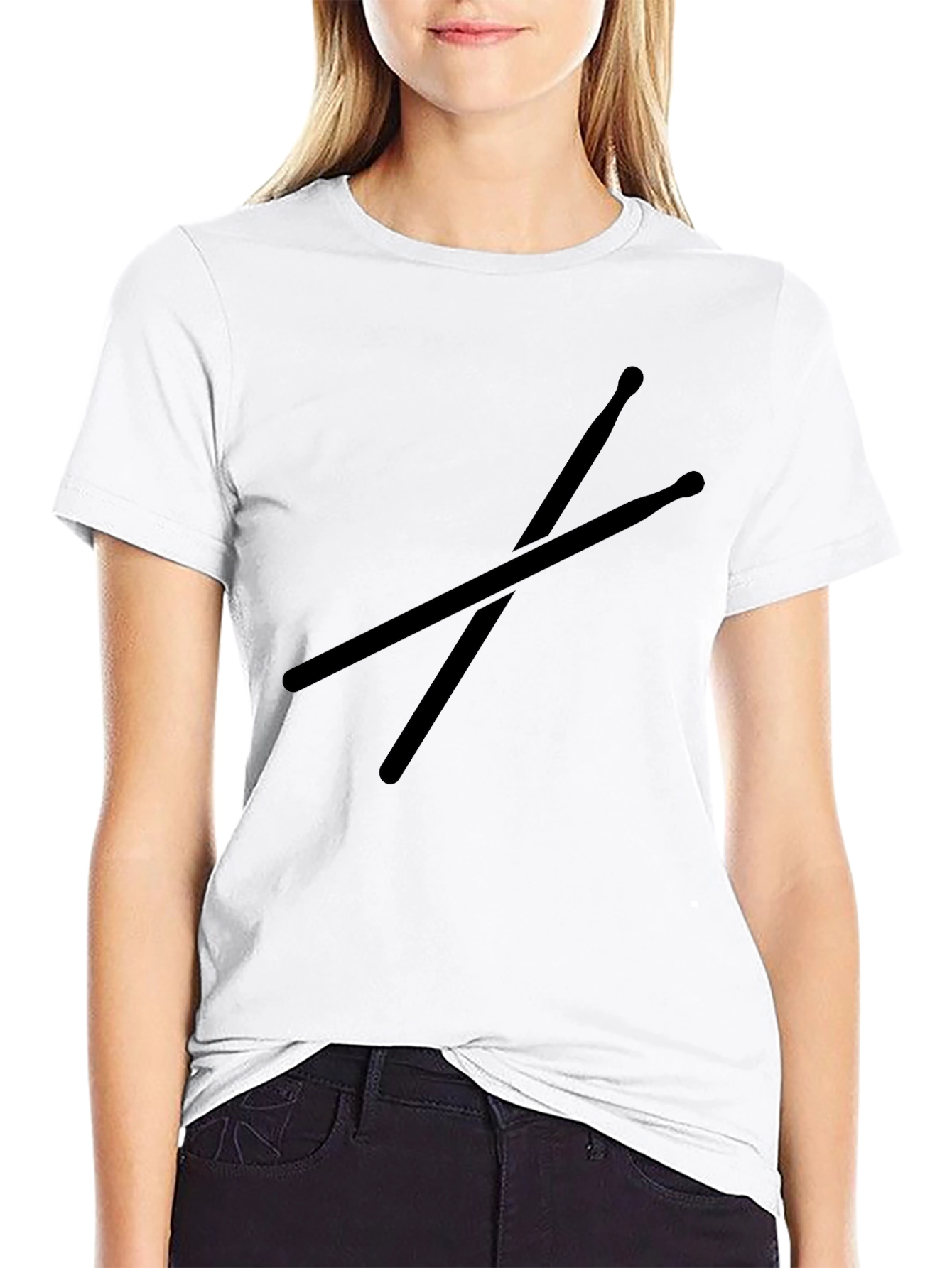 Black Drumsticks Graphic Tee - Music Lover Shirt