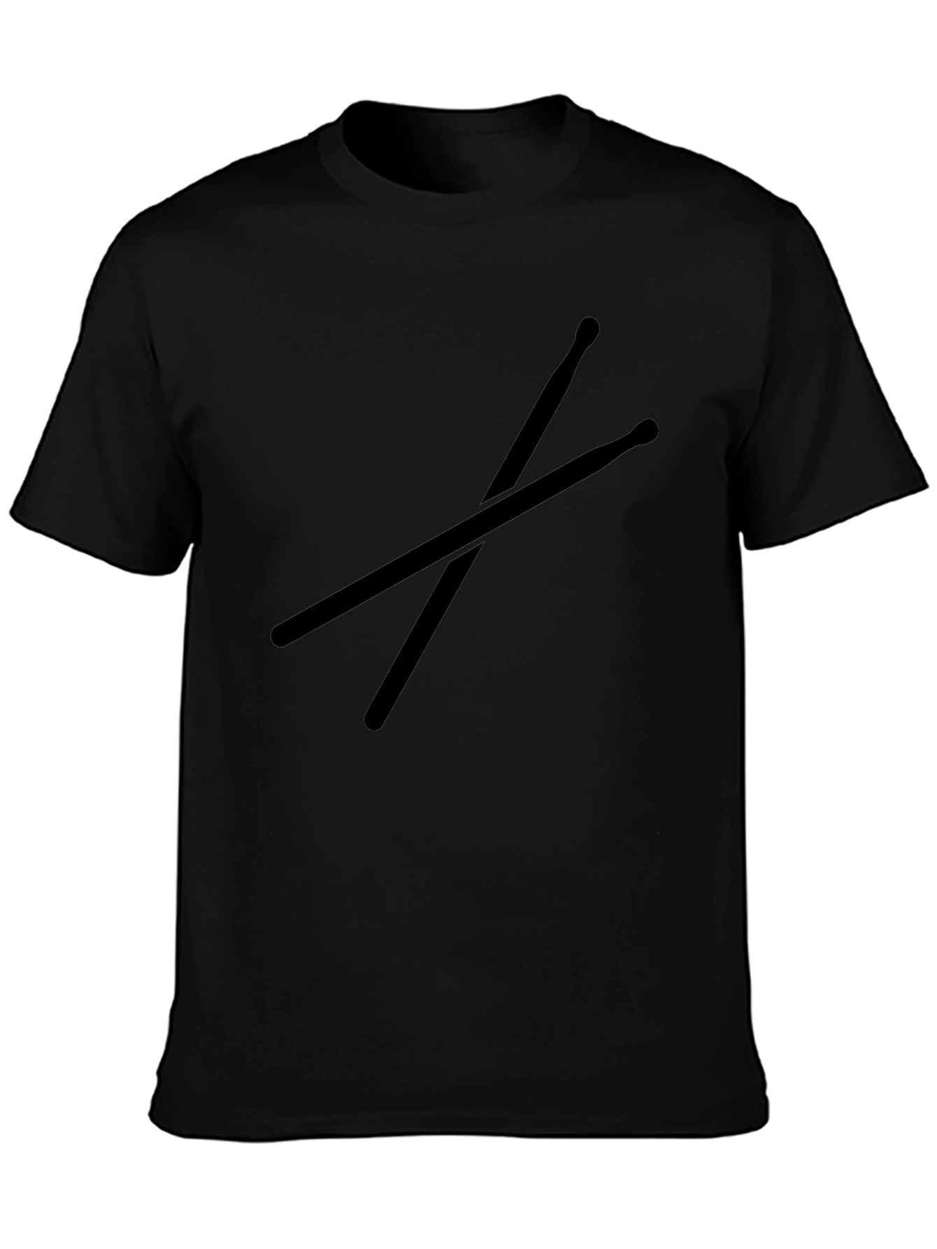 Black Drumsticks Graphic Tee - Music Lover Shirt