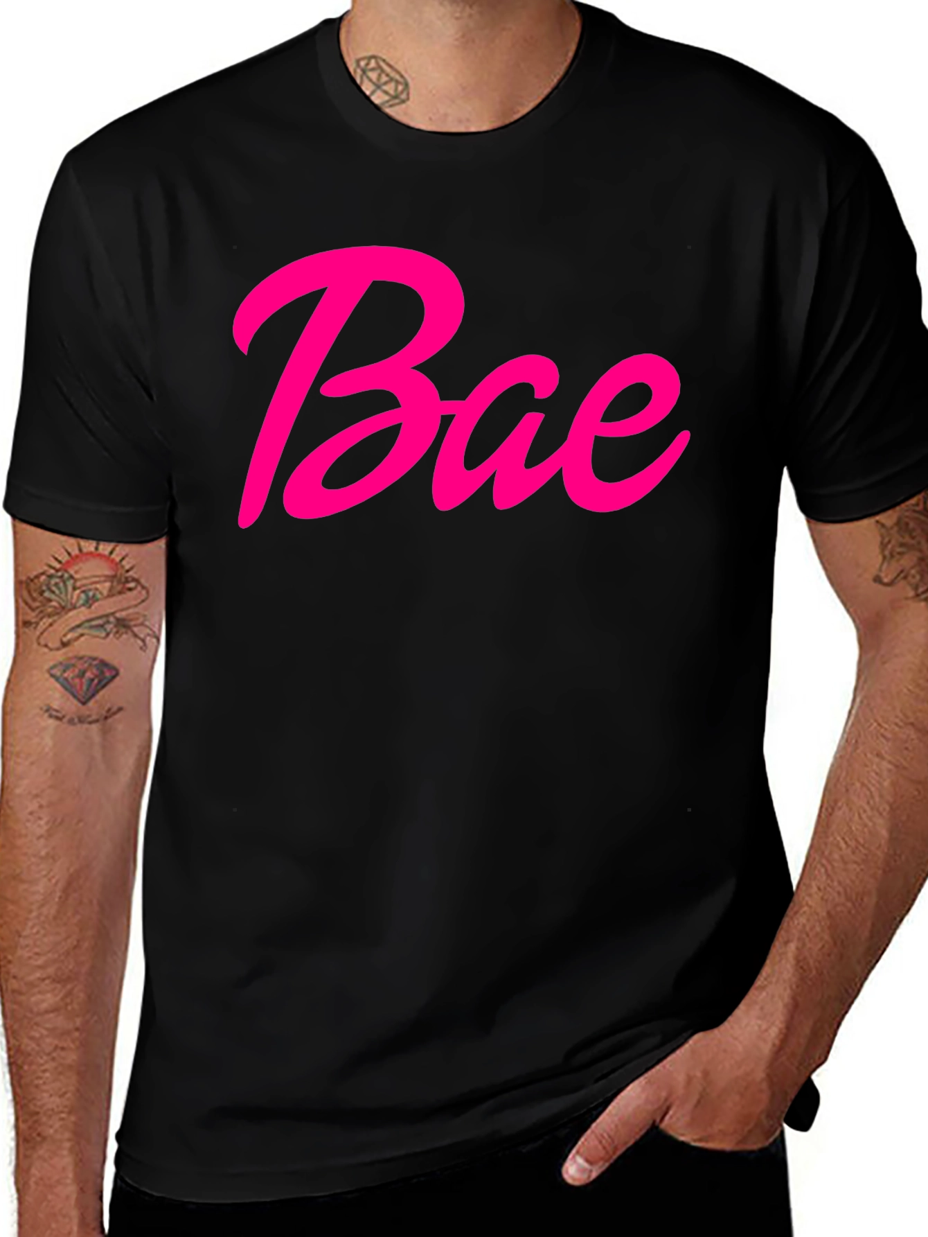 Bae Graphic Tee - Black Short Sleeve T-Shirt