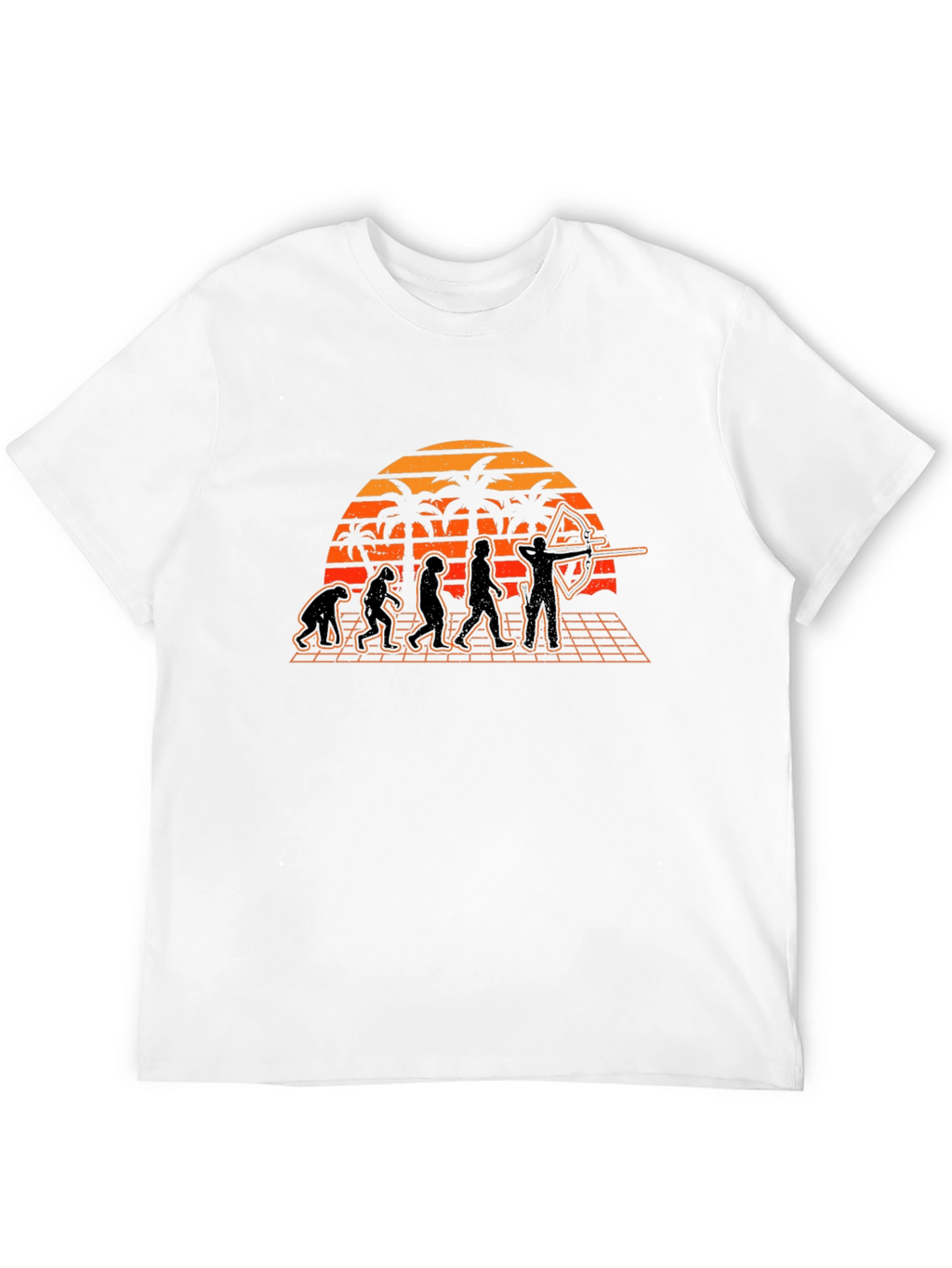 Archer Evolution T-Shirt - Retro Sunset Design