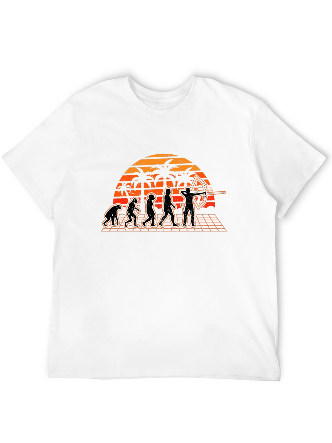 Archer Evolution T-Shirt - Retro Sunset Design