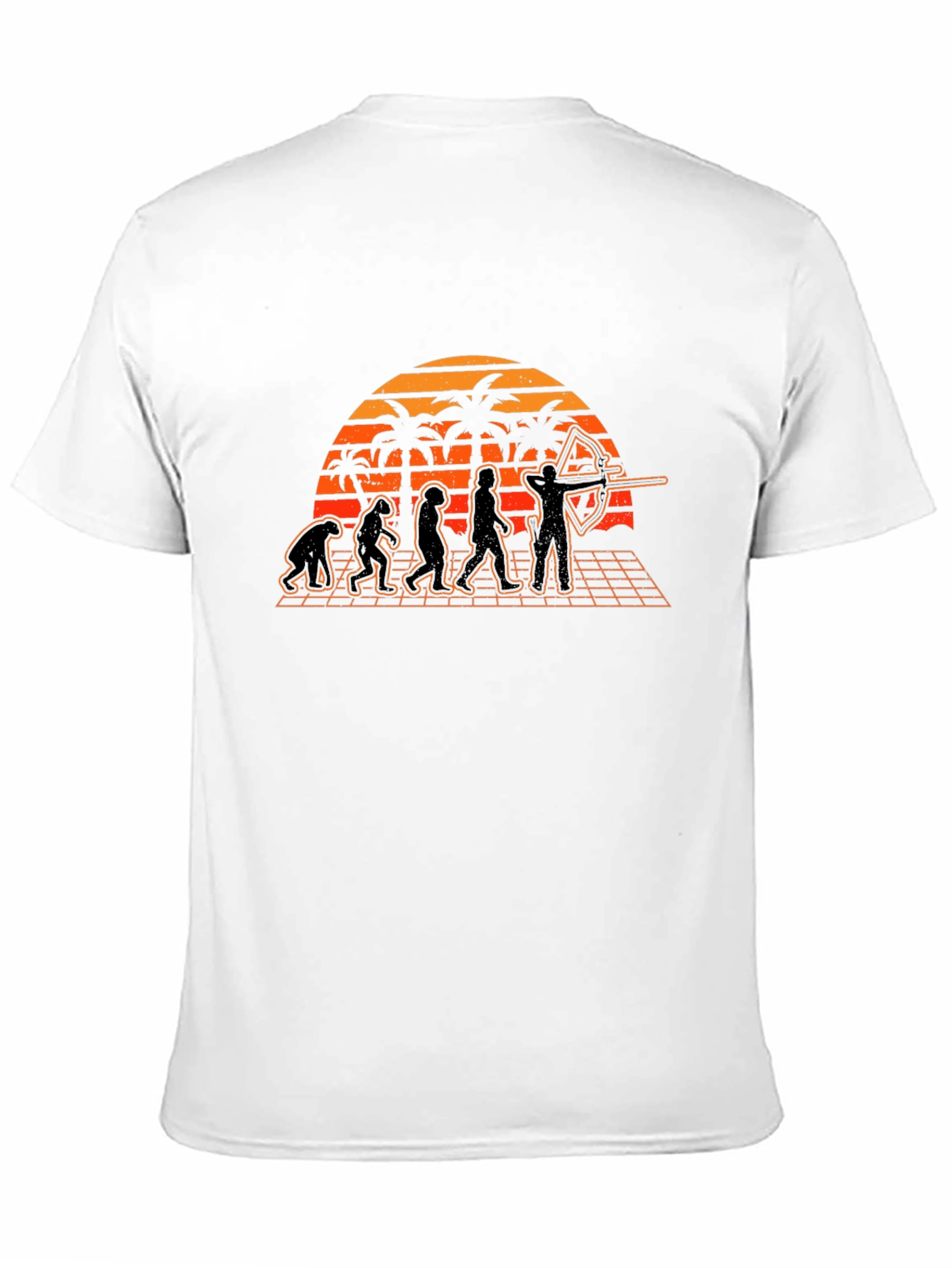 Archer Evolution T-Shirt - Retro Sunset Design