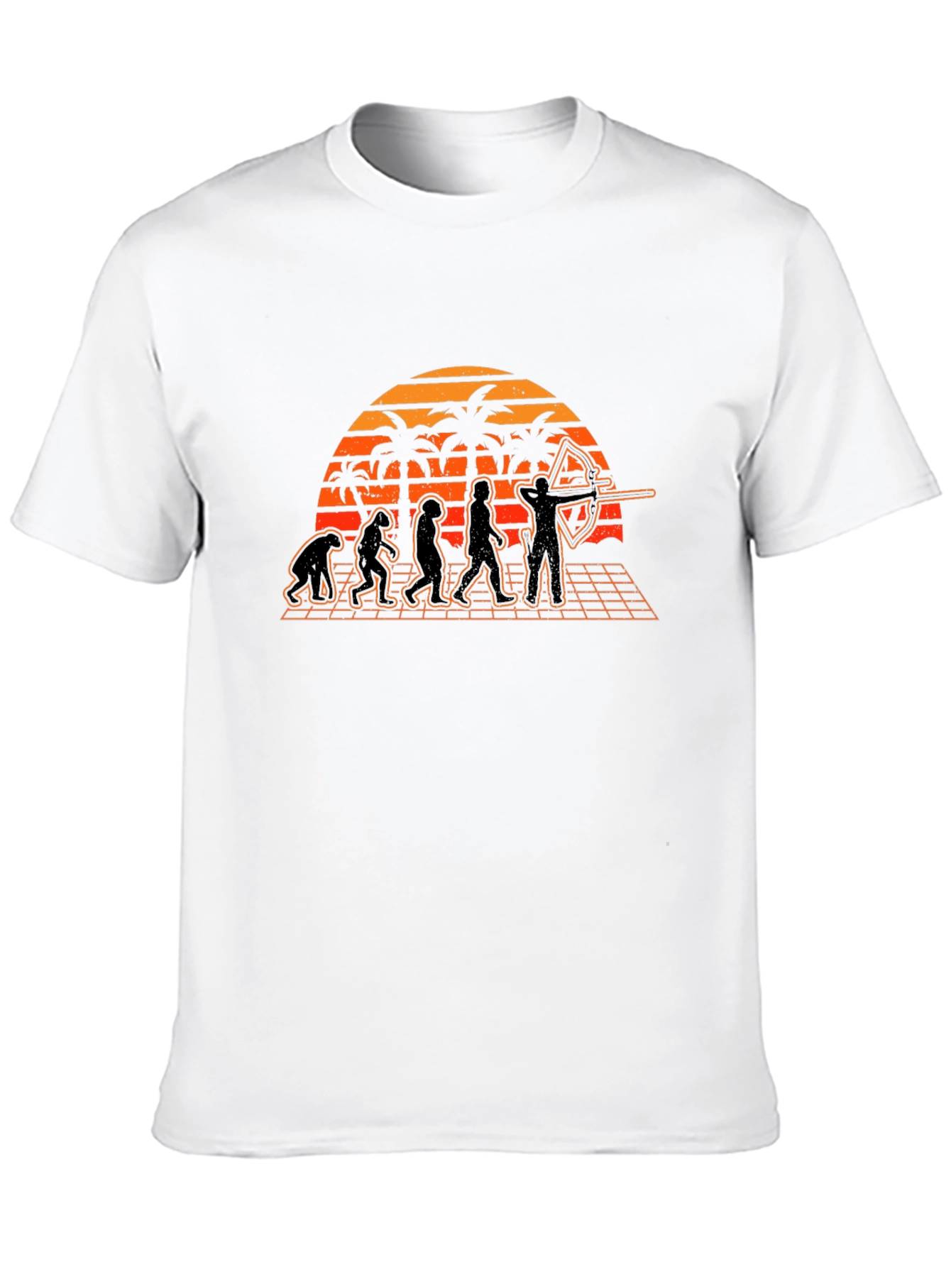 Archer Evolution T-Shirt - Retro Sunset Design