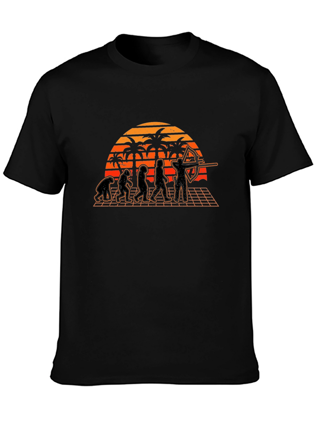 Archer Evolution T-Shirt - Retro Sunset Design