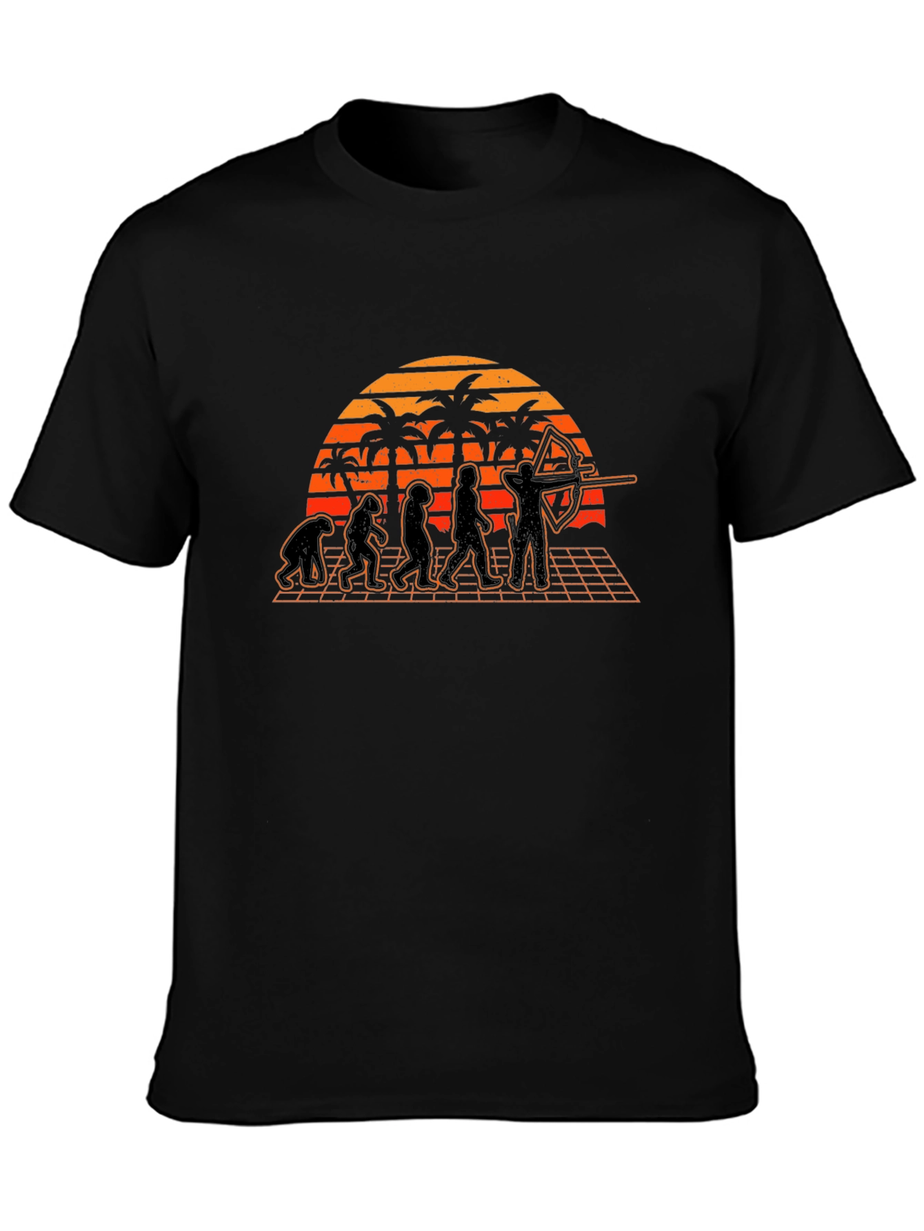 Archer Evolution T-Shirt - Retro Sunset Design
