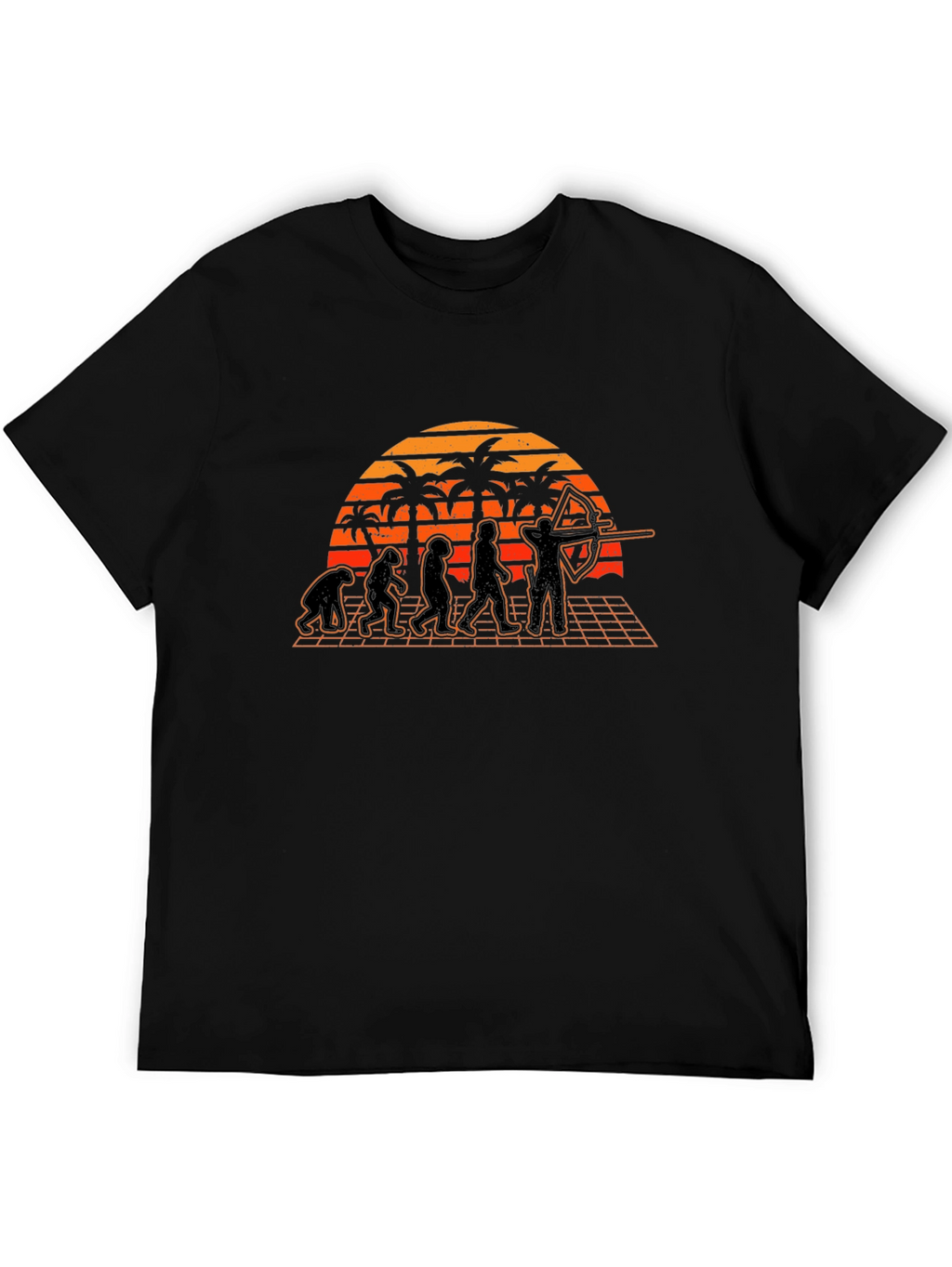 Archer Evolution T-Shirt - Retro Sunset Design