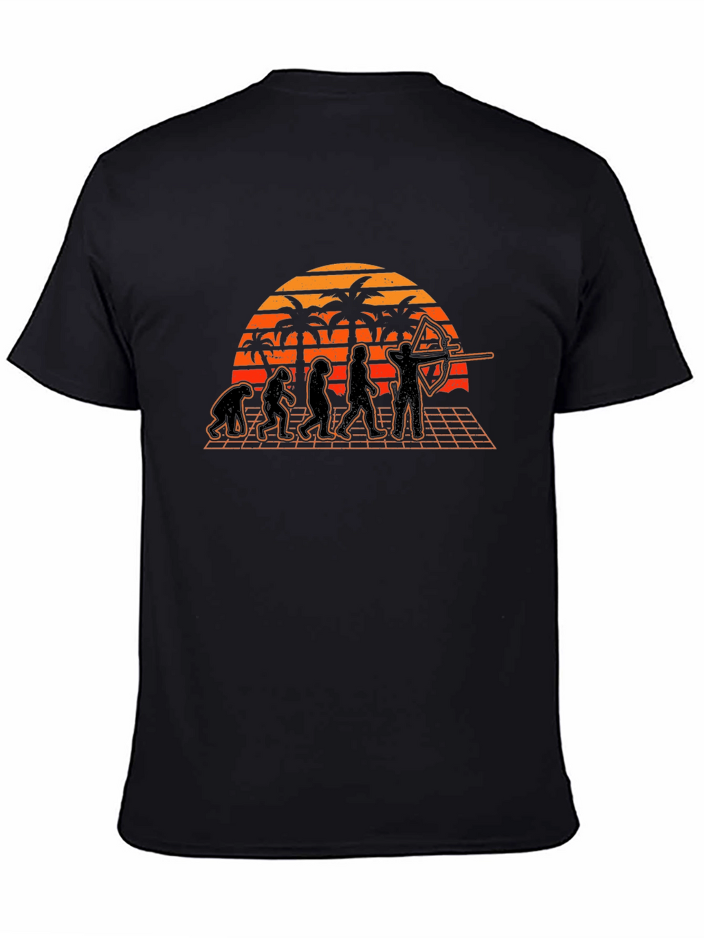 Archer Evolution T-Shirt - Retro Sunset Design