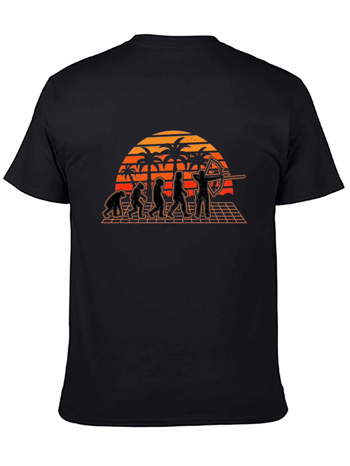 Archer Evolution T-Shirt - Retro Sunset Design