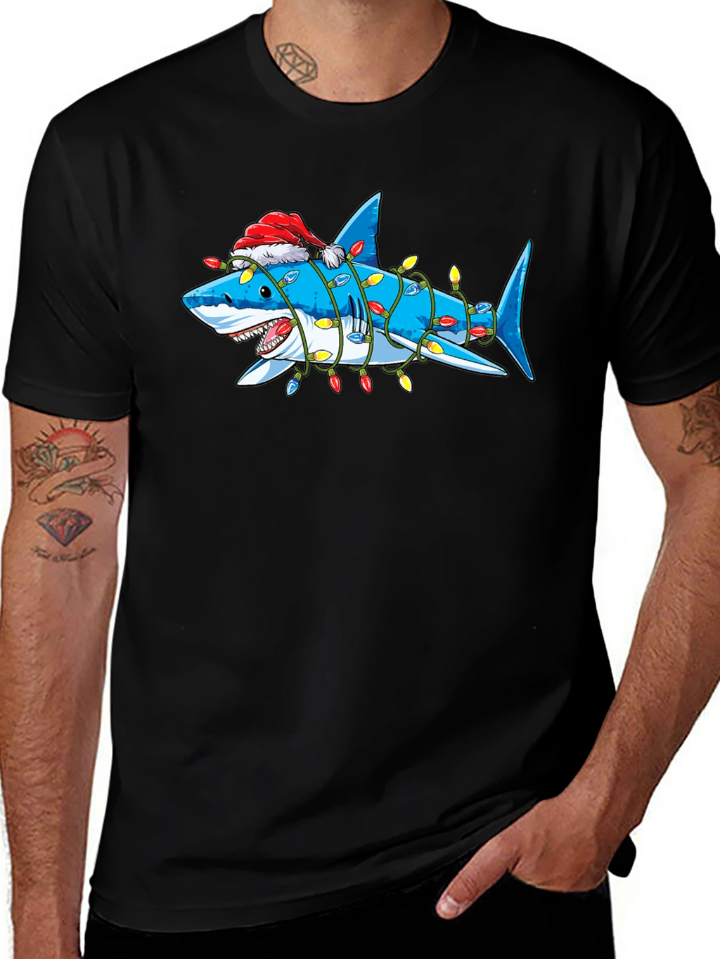 Christmas Shark T-Shirt - Festive Holiday Apparel
