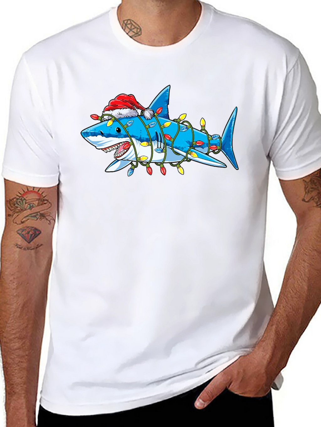 Christmas Shark T-Shirt - Festive Holiday Apparel