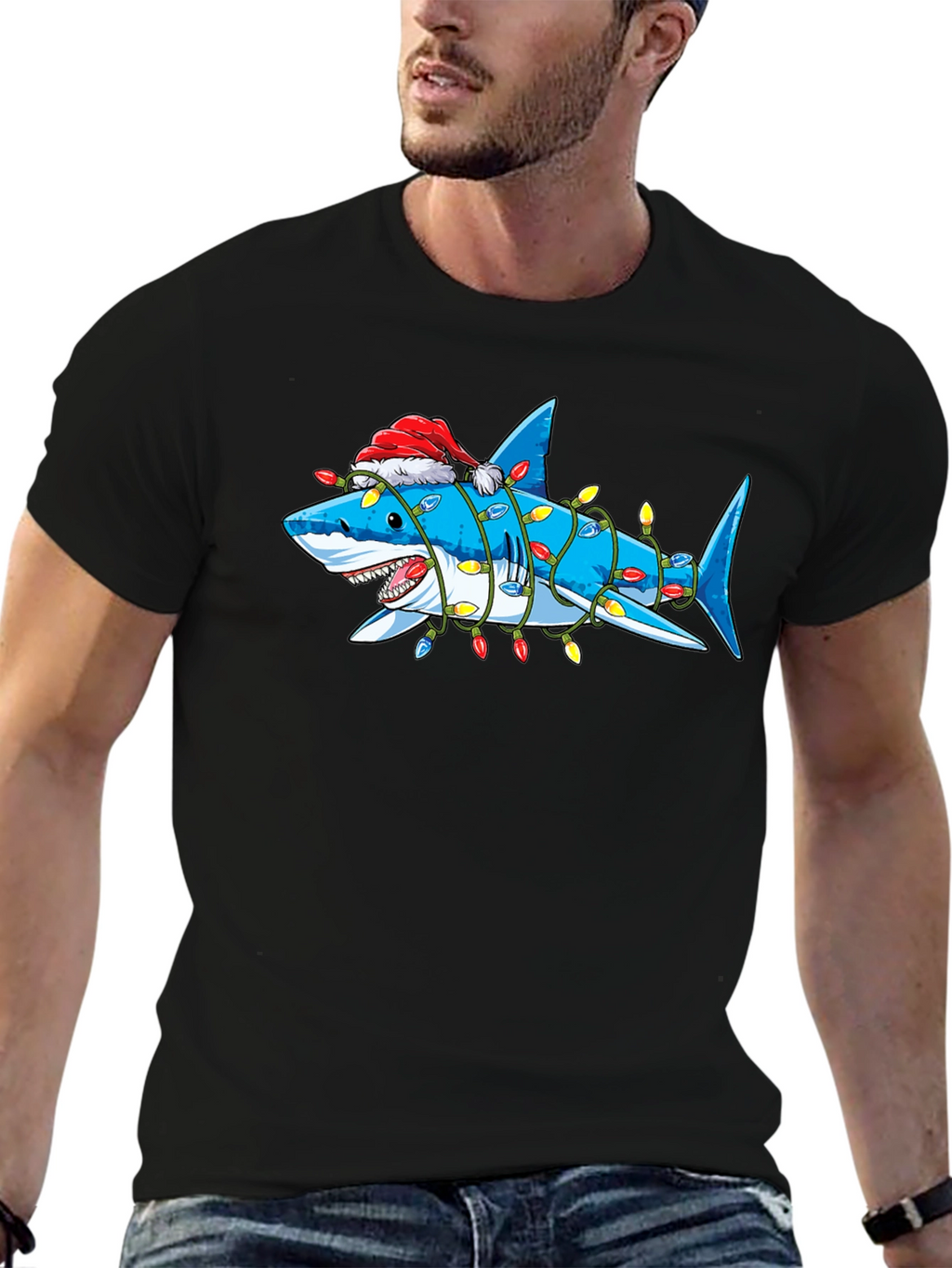 Christmas Shark T-Shirt - Festive Holiday Apparel