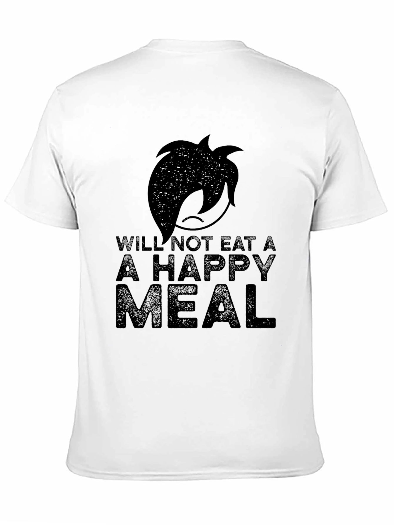 Emo Will Not Eat A Happy Meal Black T-Shirt