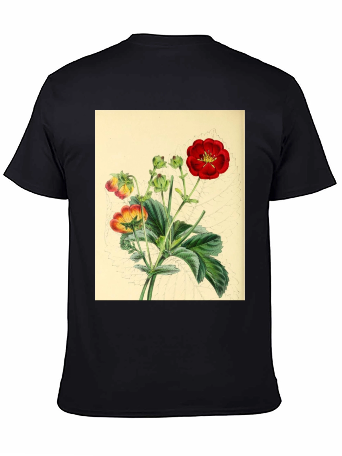 Botanical Flower Print Tee - Stylish Comfort