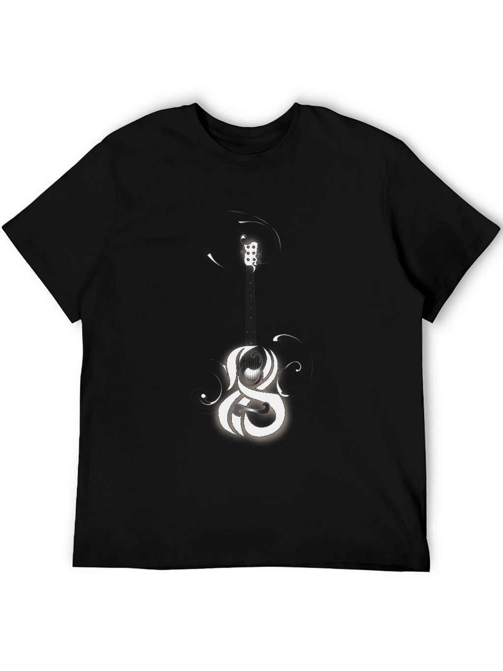 Abstract Graphic Print Black Casual Tee
