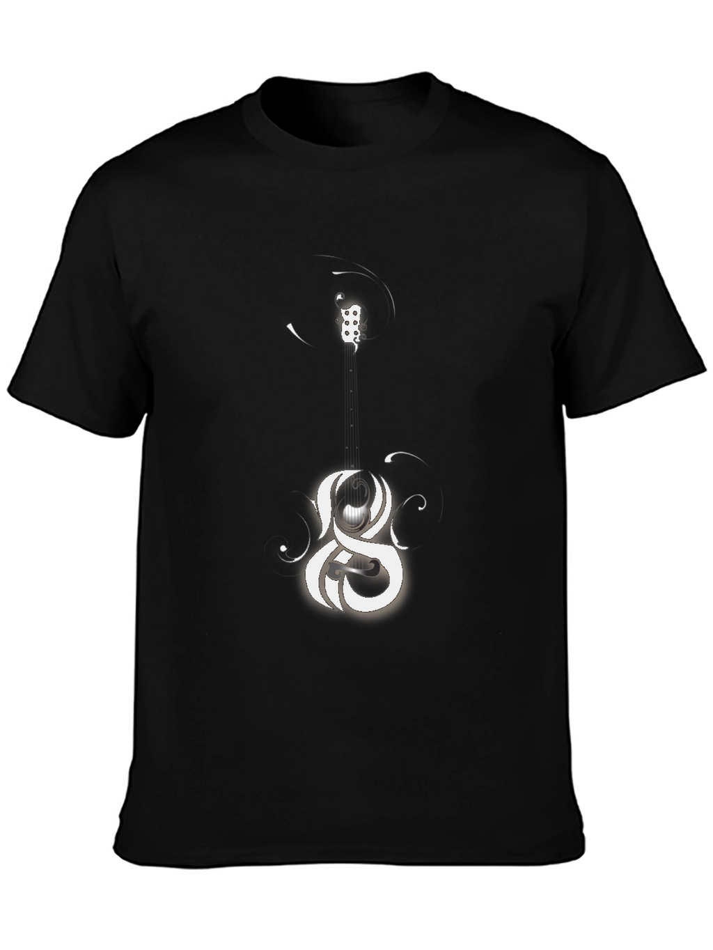 Abstract Graphic Print Black Casual Tee