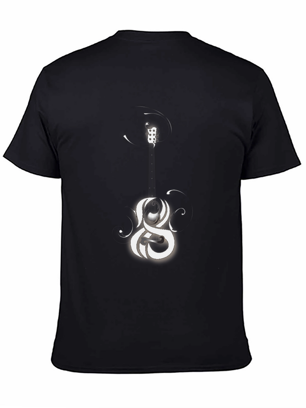 Abstract Graphic Print Black Casual Tee