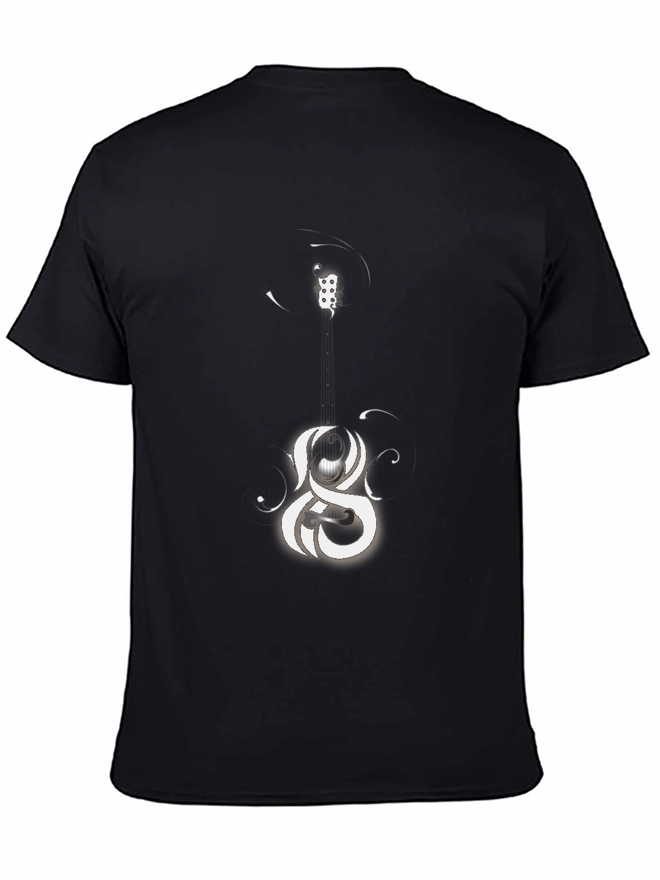 Abstract Graphic Print Black Casual Tee
