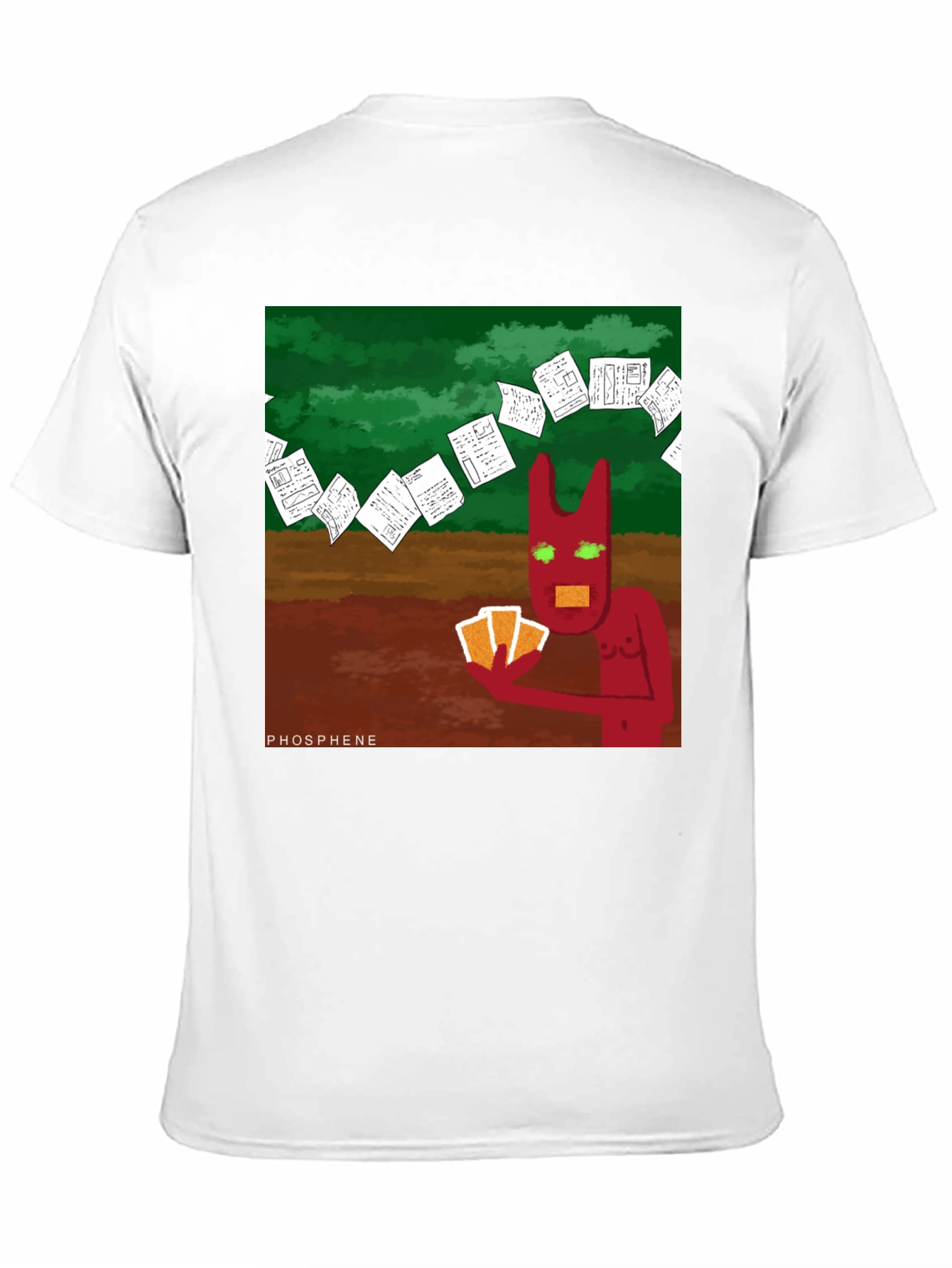 Phosphene Graphic Tee: Devil Playing Cards