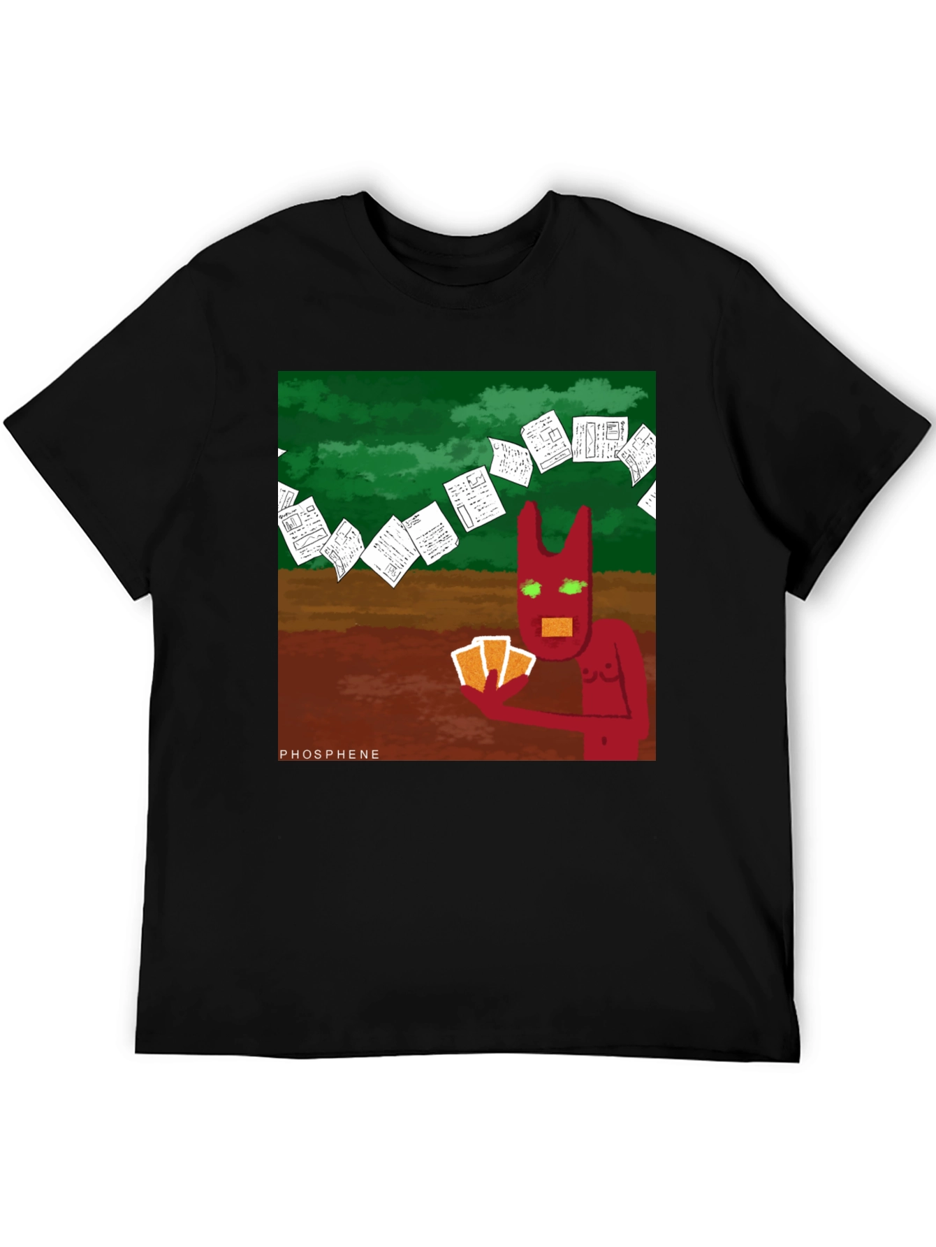 Phosphene Graphic Tee: Devil Playing Cards