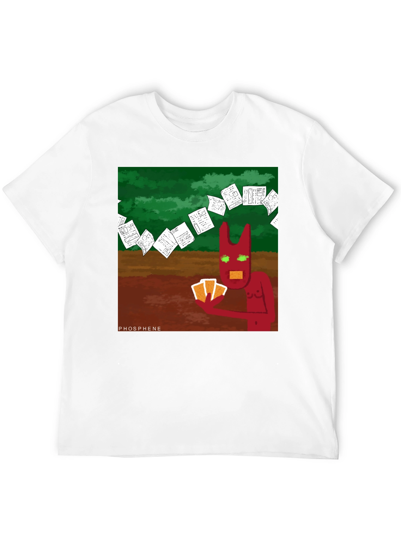 Phosphene Graphic Tee: Devil Playing Cards