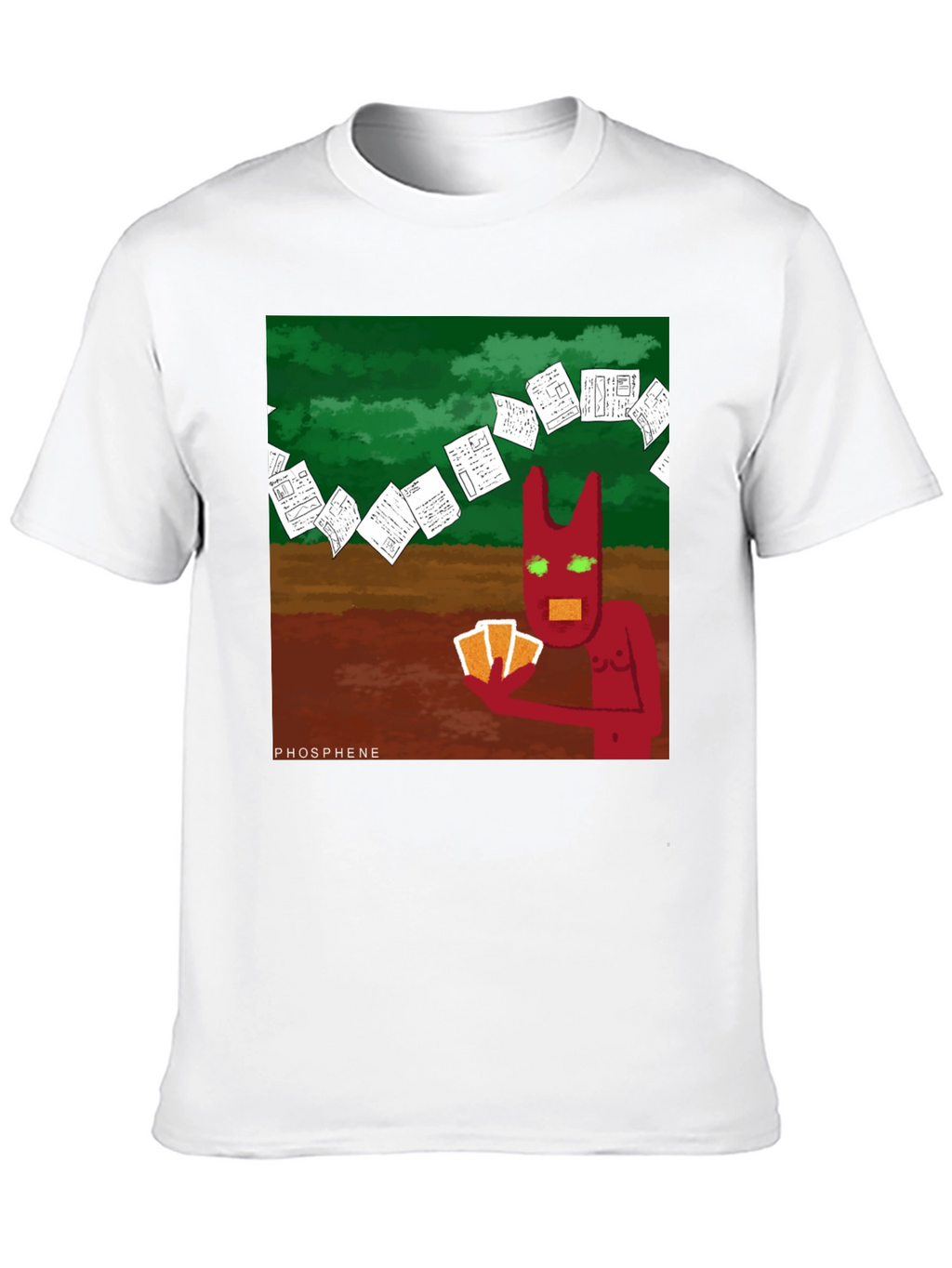 Phosphene Graphic Tee: Devil Playing Cards