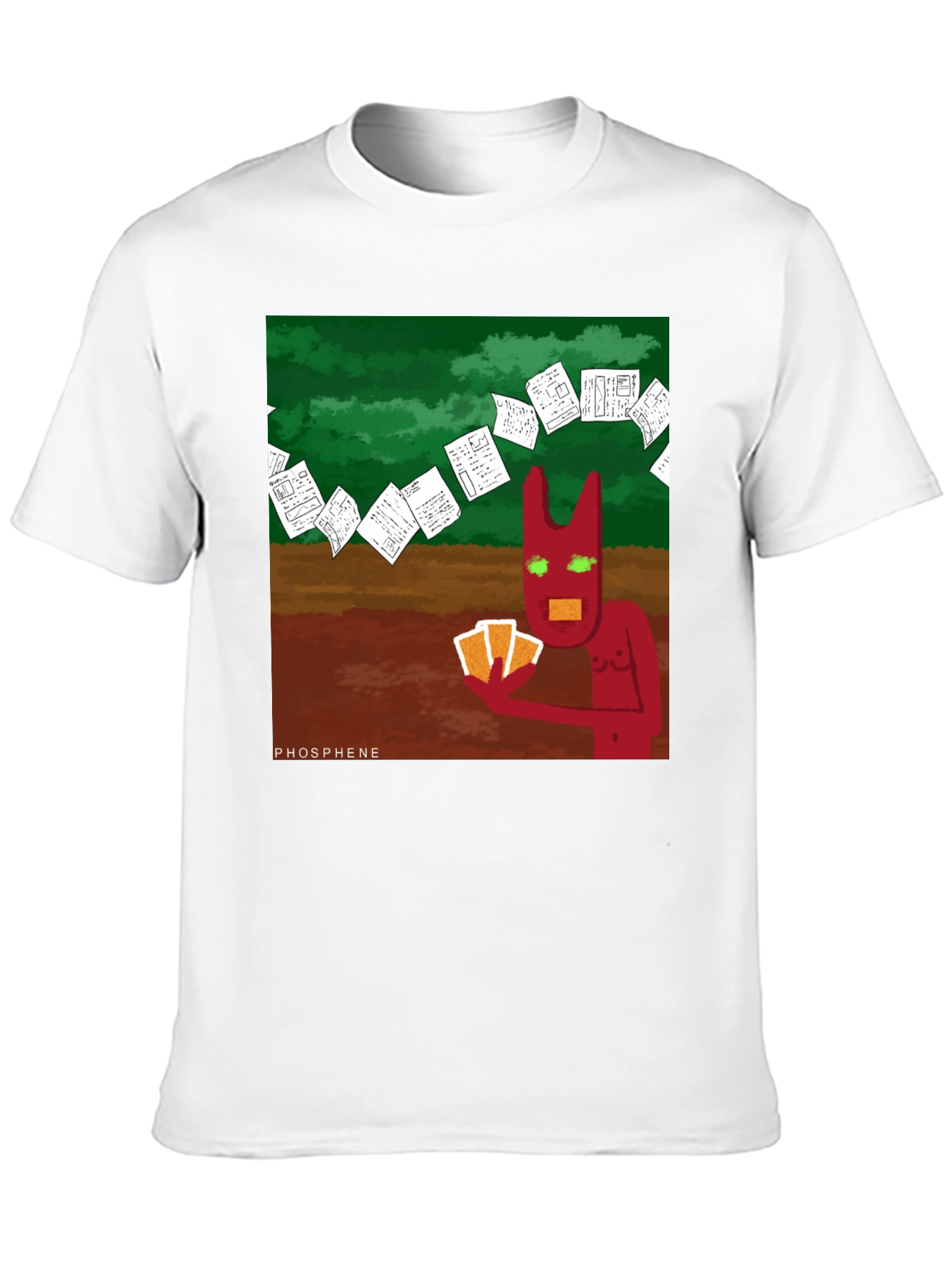 Phosphene Graphic Tee: Devil Playing Cards