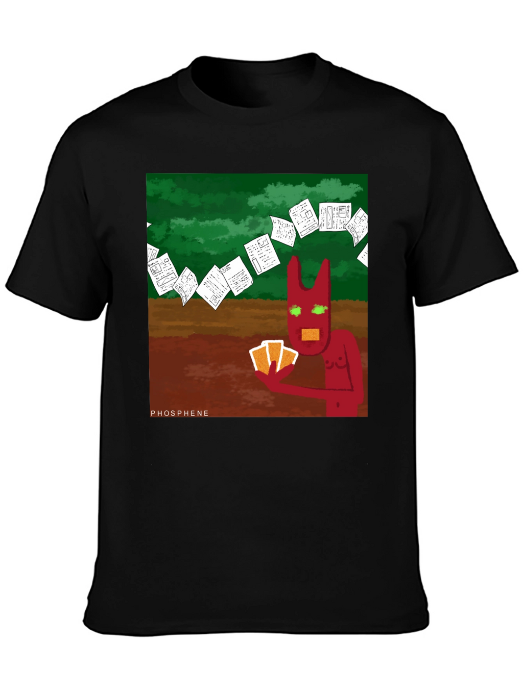 Phosphene Graphic Tee: Devil Playing Cards
