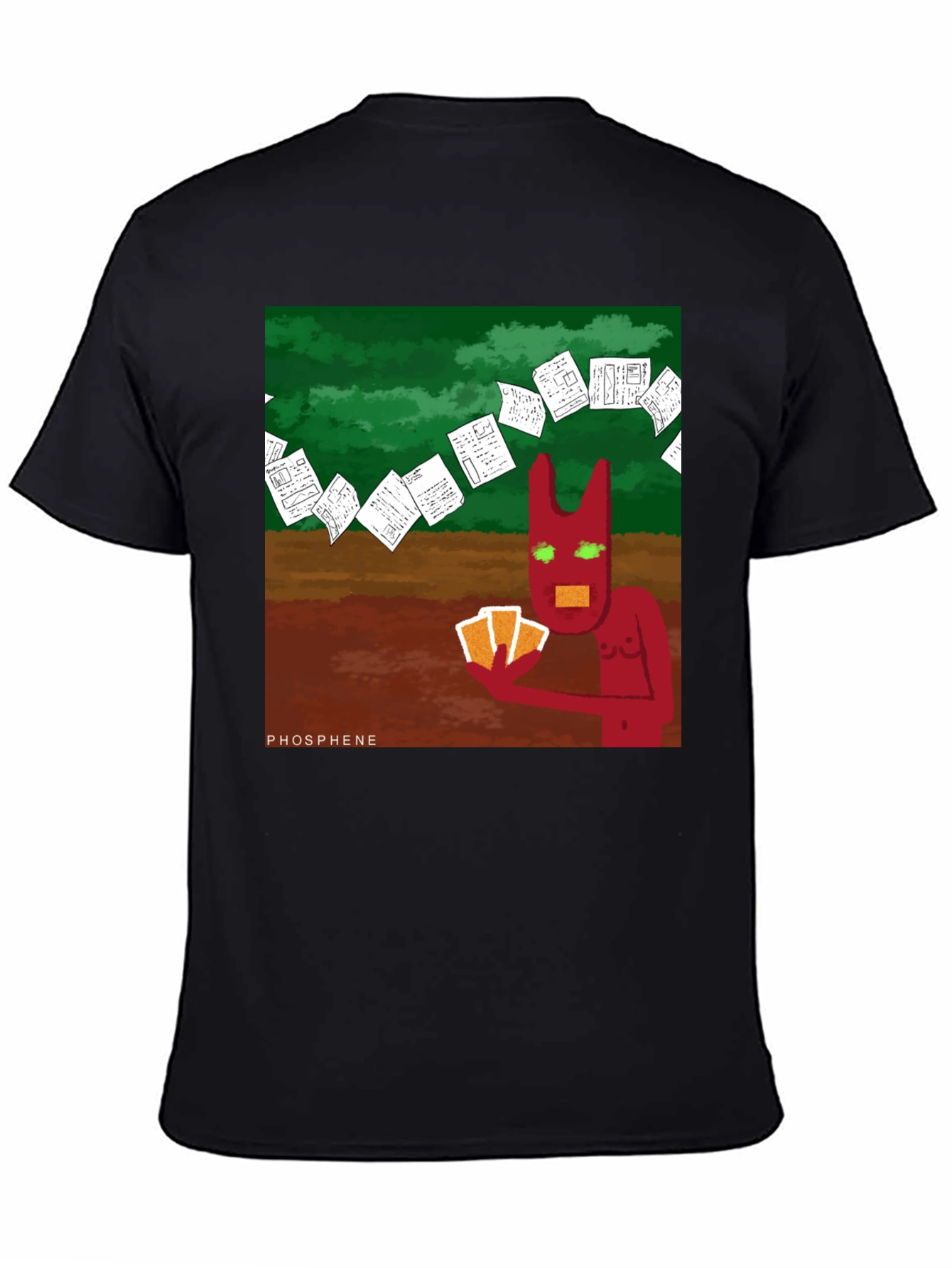 Phosphene Graphic Tee: Devil Playing Cards