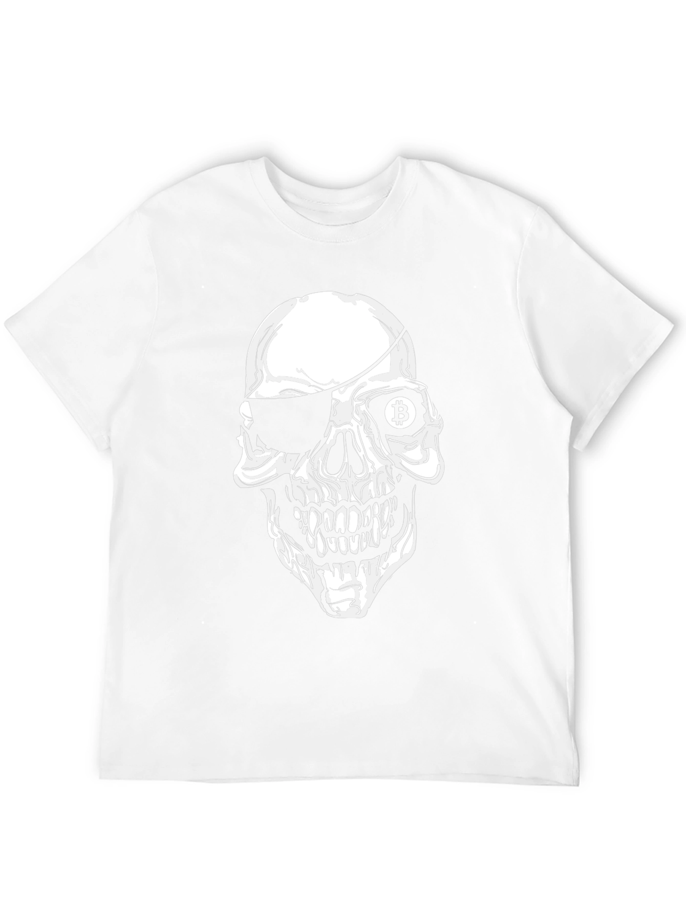 Bitcoin Pirate Skull Graphic Black T-Shirt
