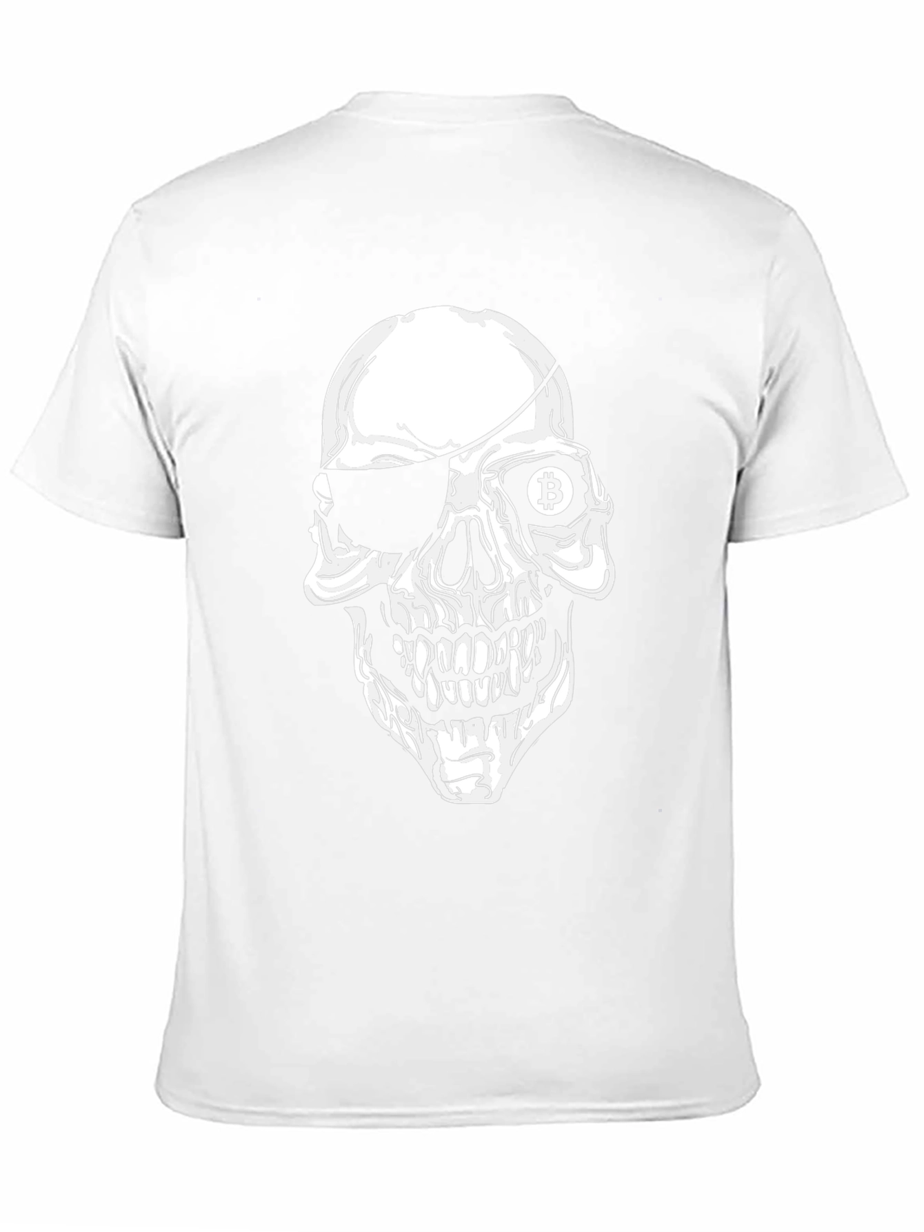 Bitcoin Pirate Skull Graphic Black T-Shirt