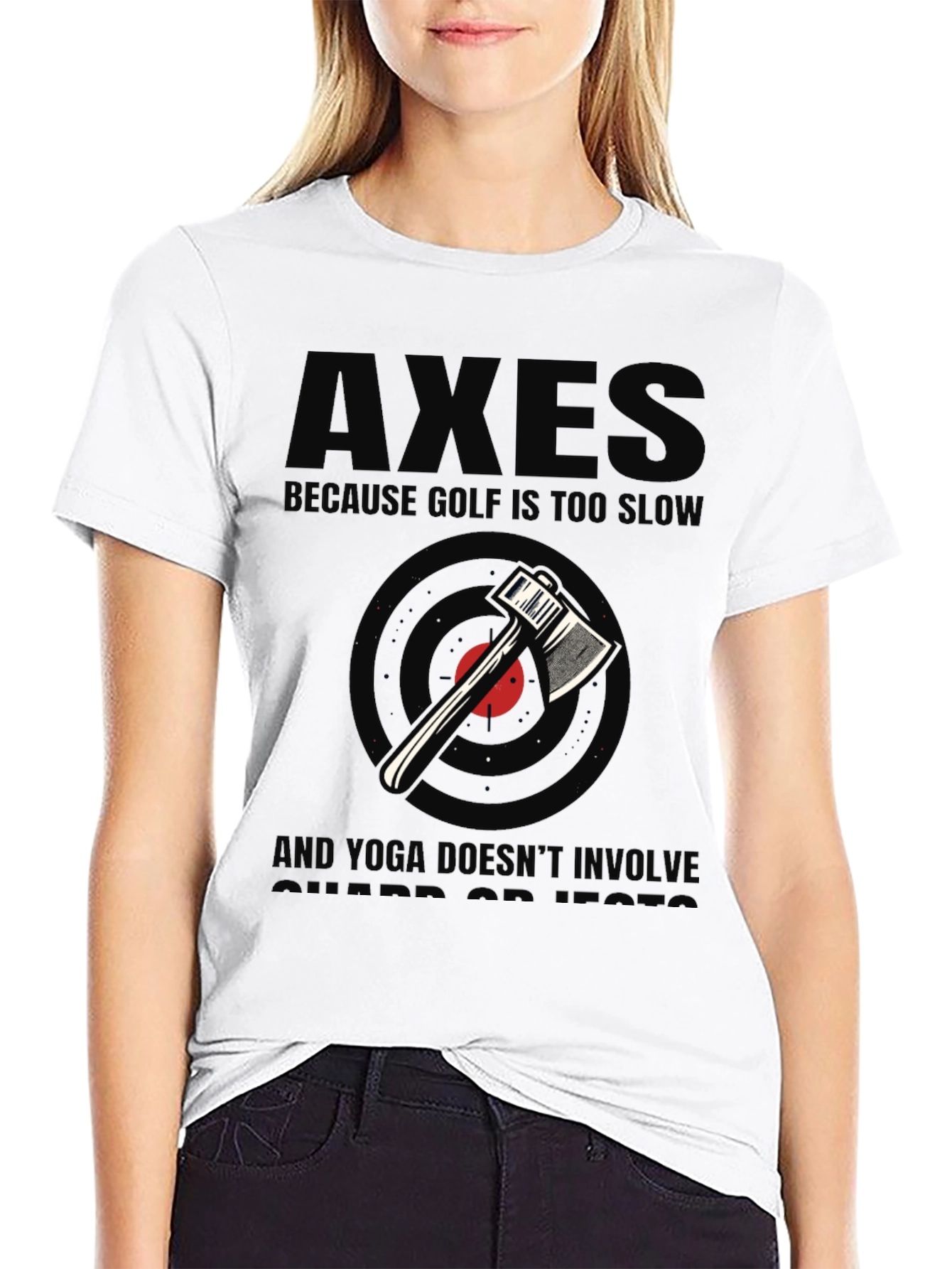 Axes Because Golf Is Too Slow Black Graphic Tee