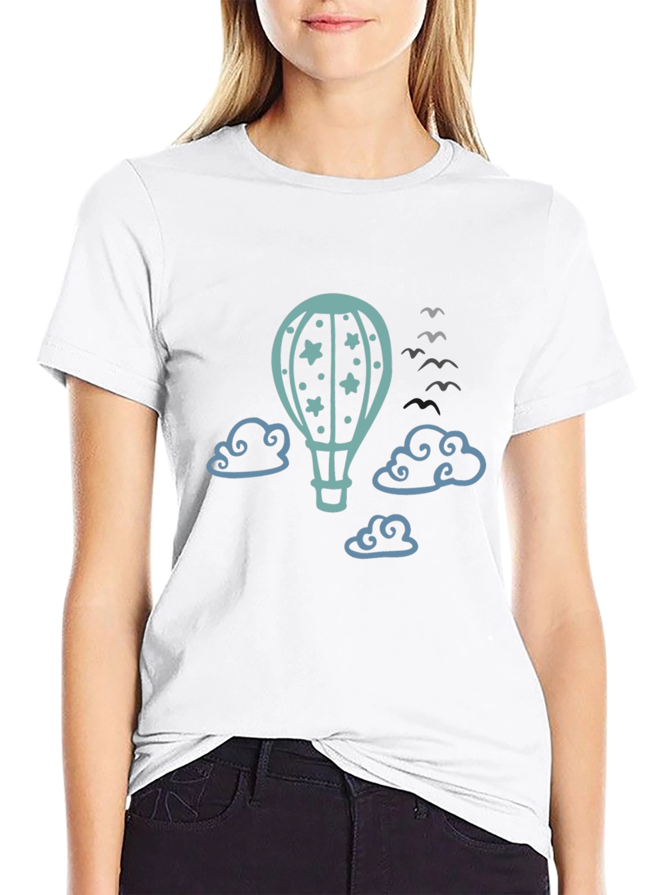 Air Balloon Graphic Tee - Sky High Style