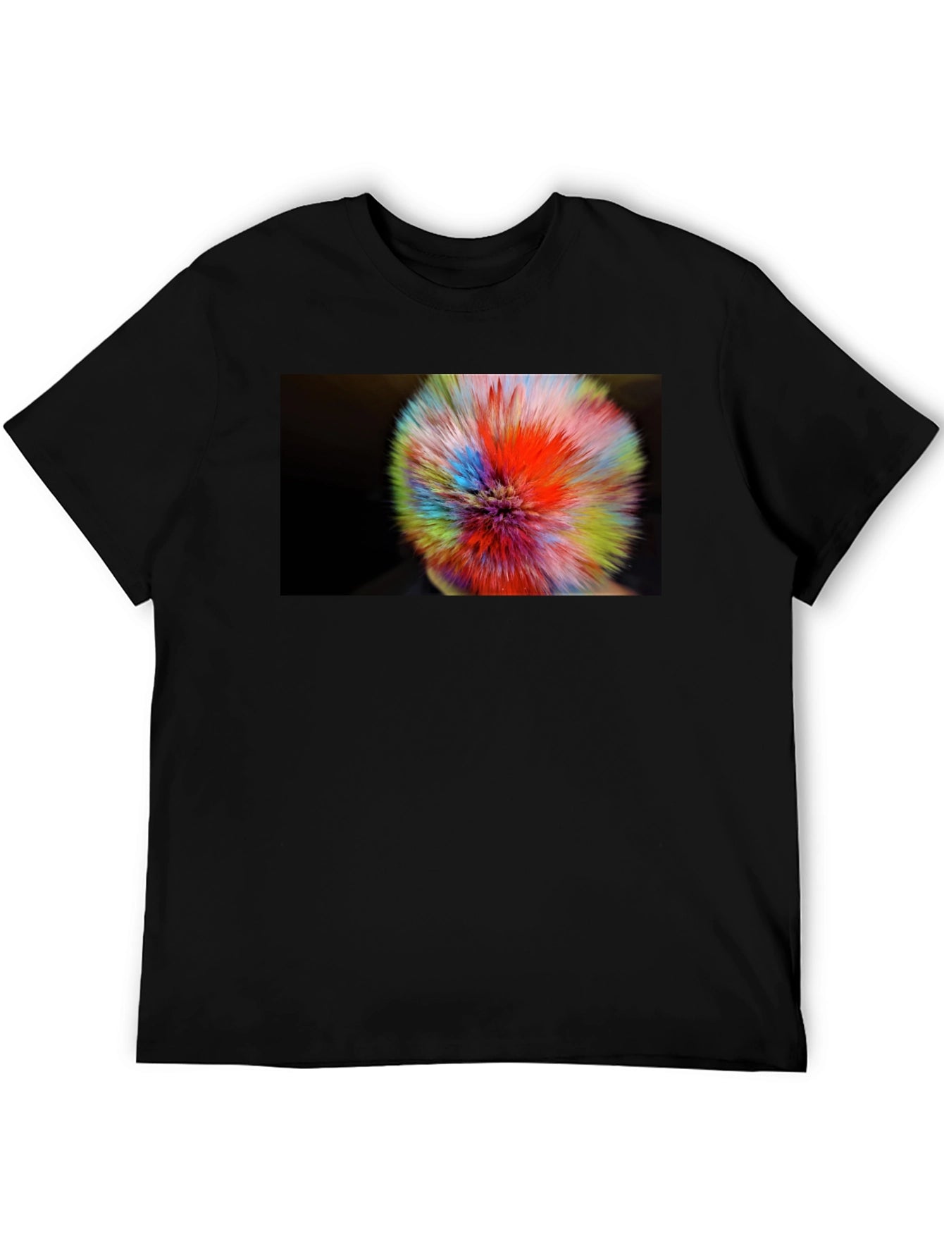 Abstract Color Burst Graphic T-Shirt