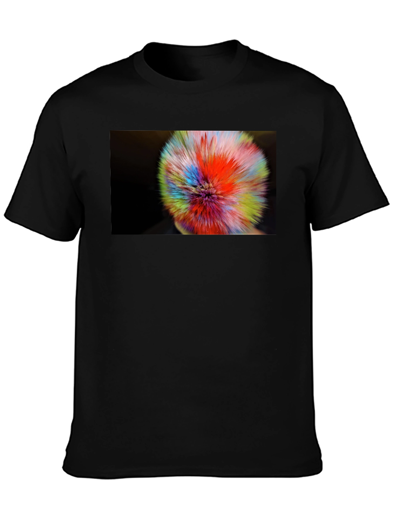 Abstract Color Burst Graphic T-Shirt
