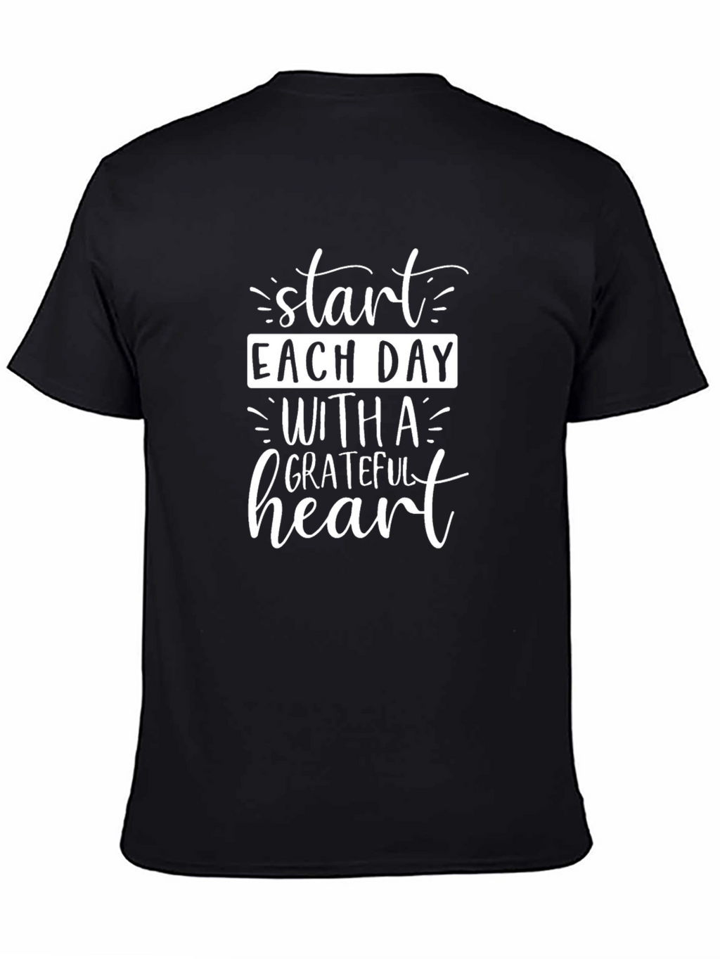 Grateful Heart Graphic Tee - Black