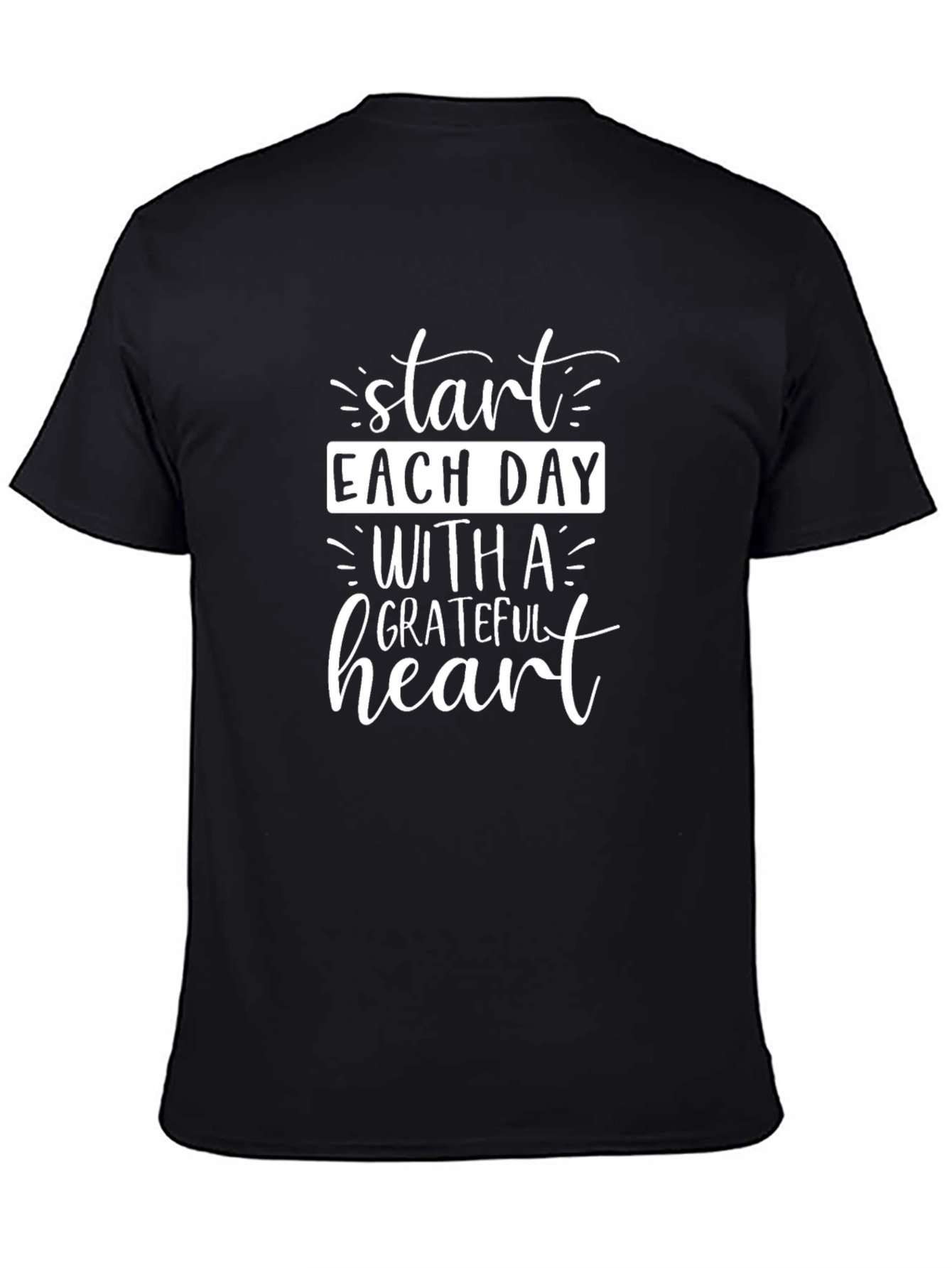 Grateful Heart Graphic Tee - Black